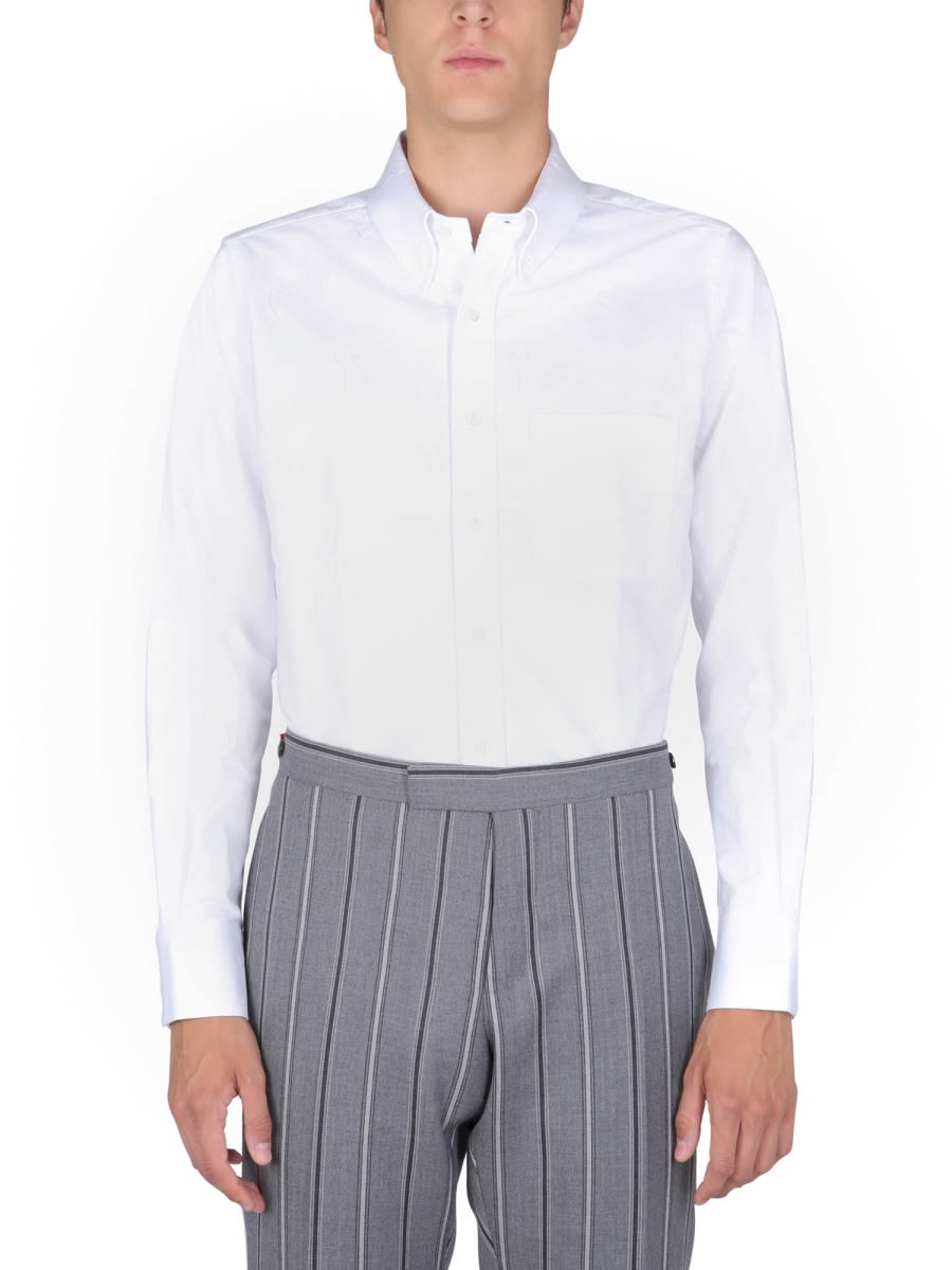 Shop Thom Browne Mr Thom Shirt In White