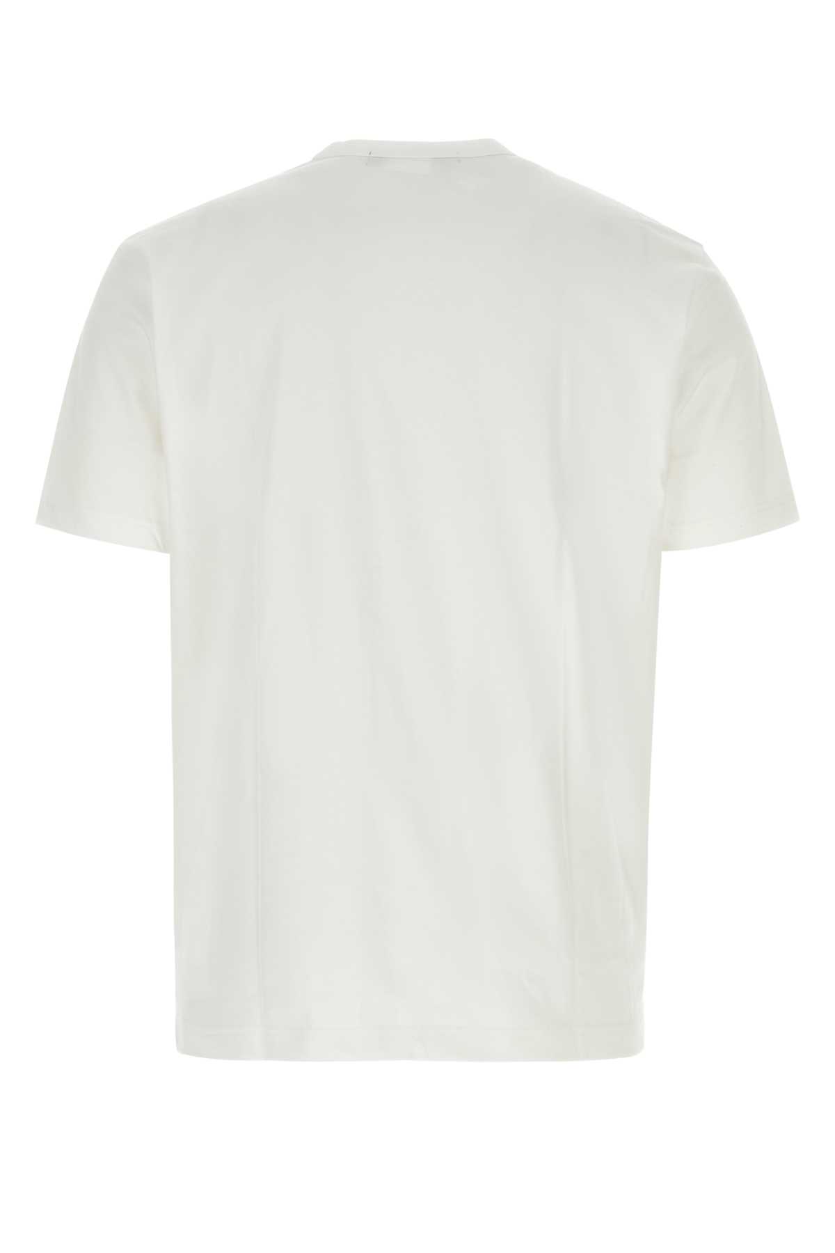 Shop Junya Watanabe White Cotton T-shirt In Whitewhtre
