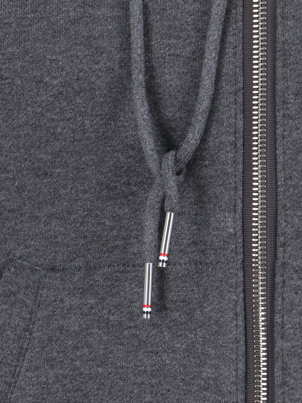 Shop Thom Browne 4-bar Zip Sweatshirt In Gray