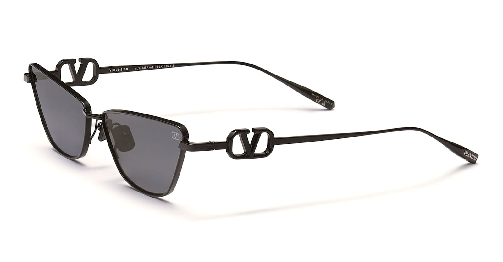 Valentino V-logo Titanium Cat-eye Sunglasses