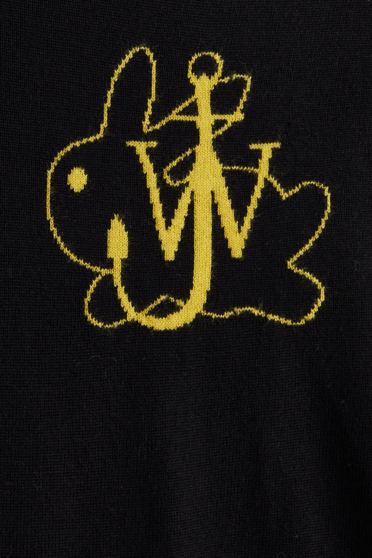 Jw Anderson Graphic Print Wool Crew Neck Sweater In 999