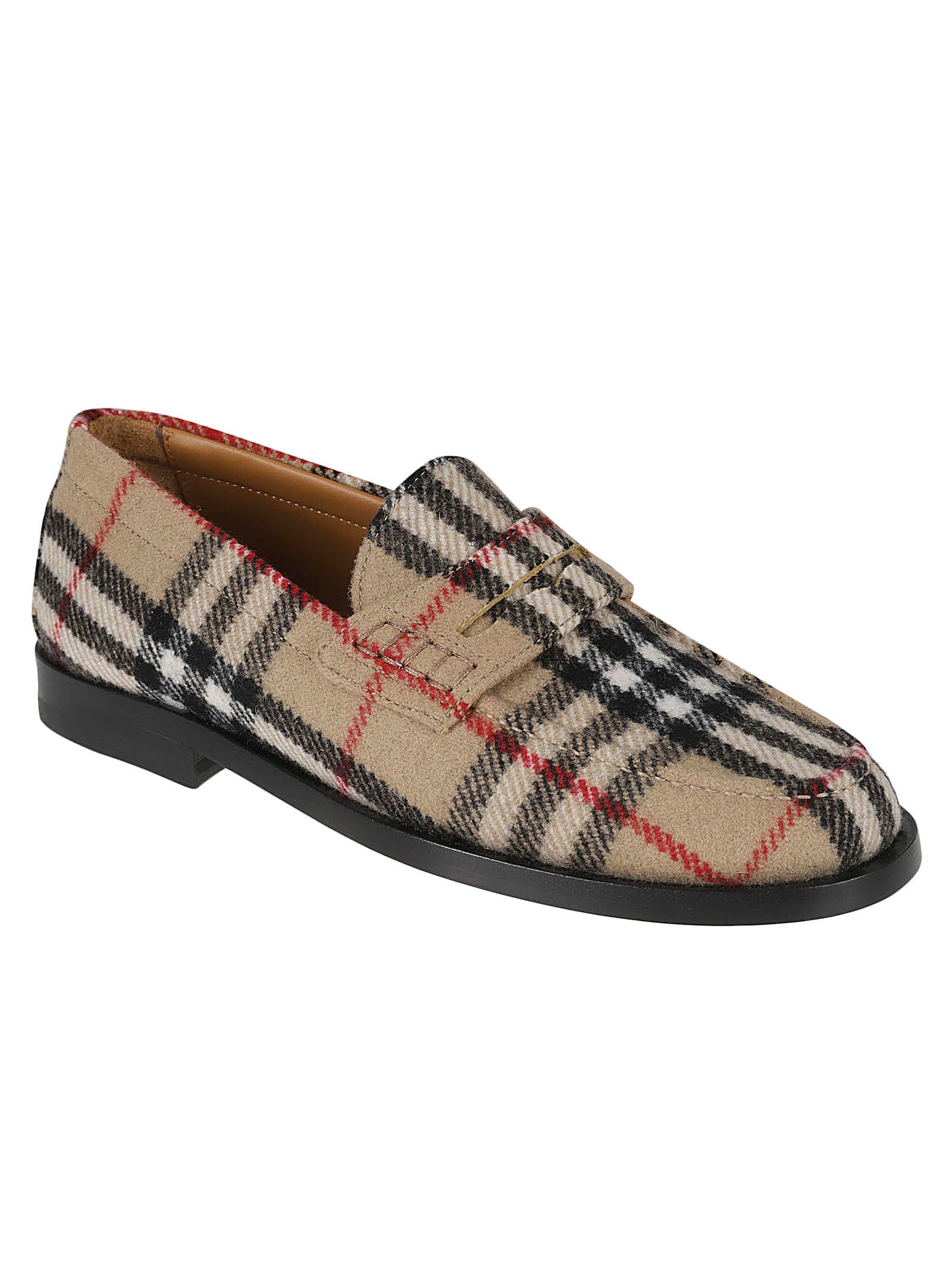 Shop Burberry Hackney Loafers In Archive Beige
