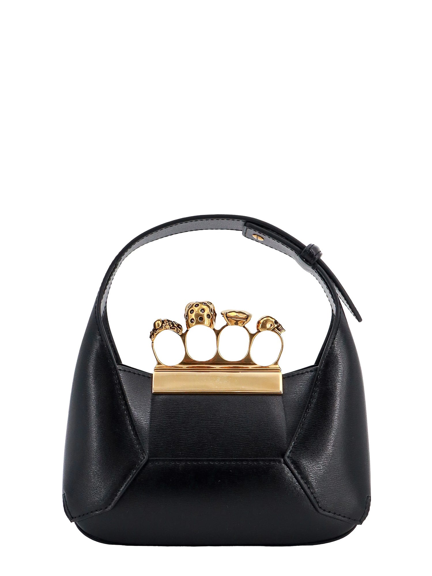 Shop Alexander Mcqueen Jewelled Handbag In Black