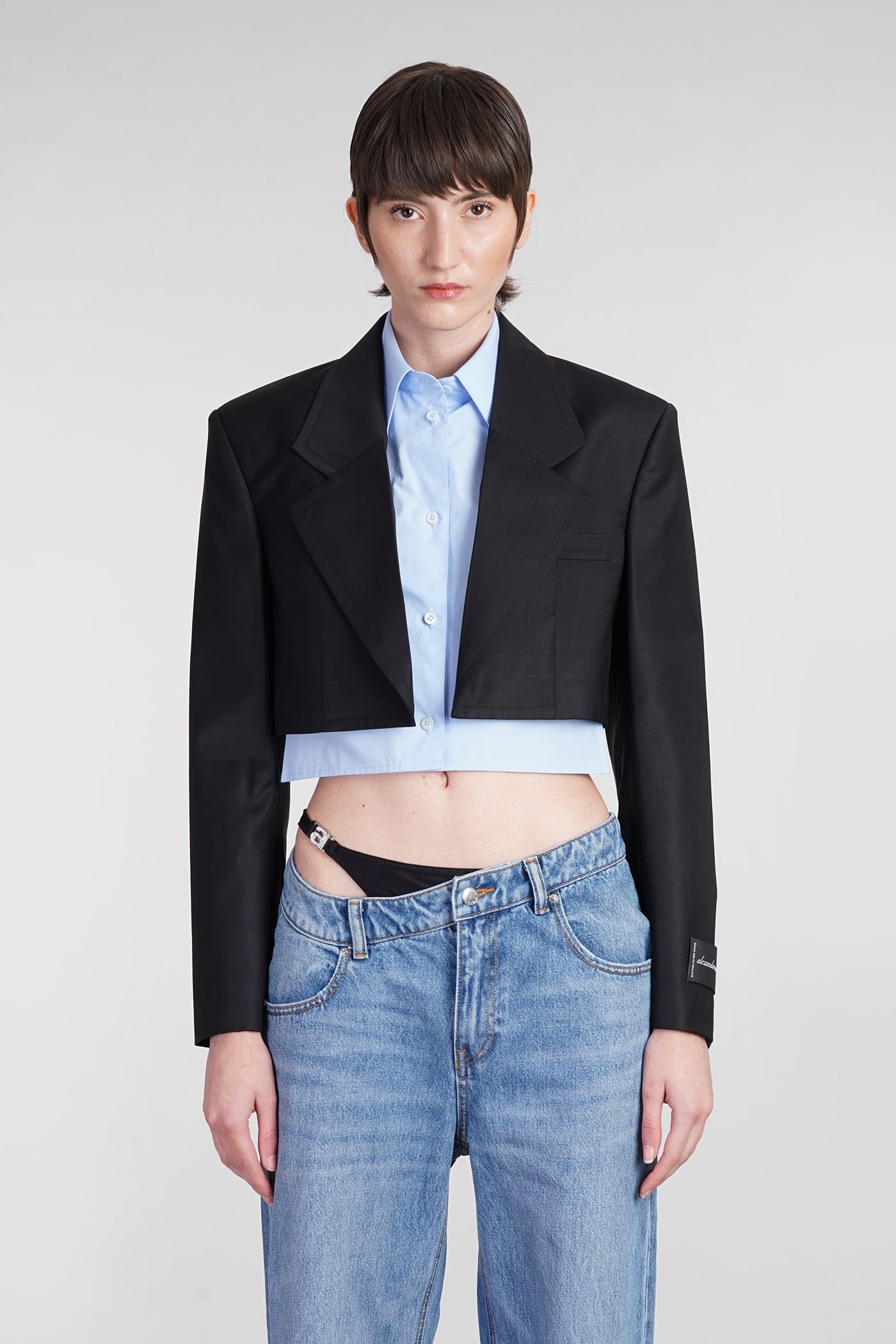 Shop Alexander Wang Blazer In Black Wool