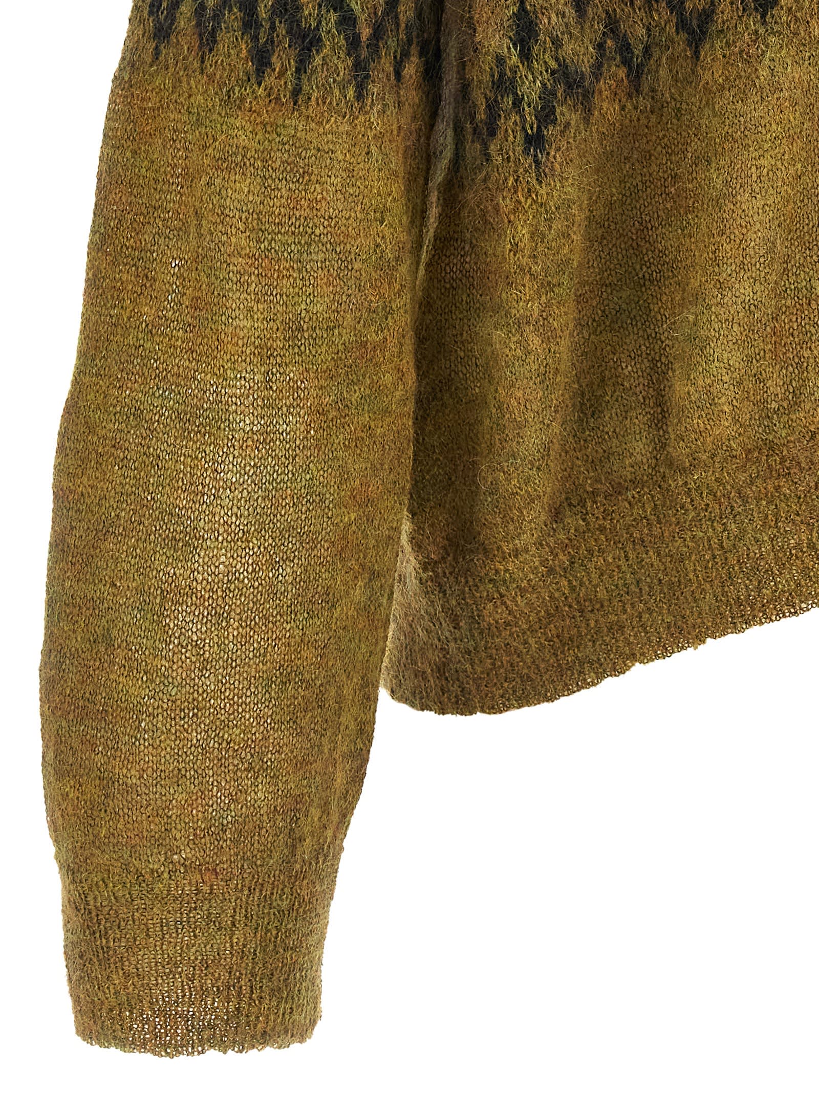 Magliano Festive Patterned Long Sleeve Cardigan In Yellow