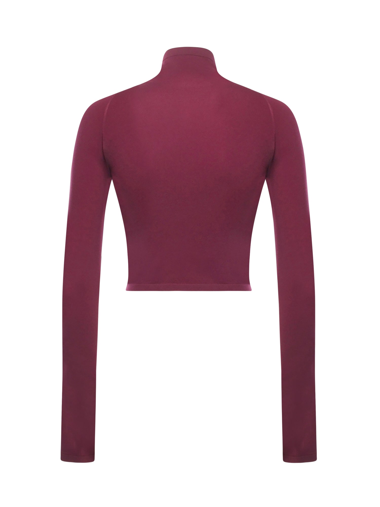 Alaïa Second-skin Cropped Top In Purple