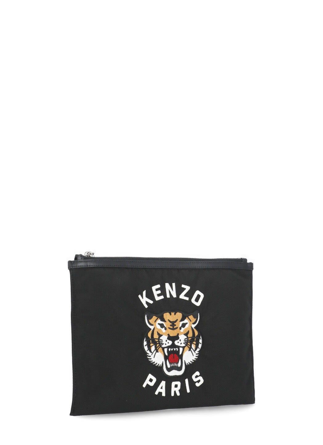 Shop Kenzo Varsity Clutch Bag In Black