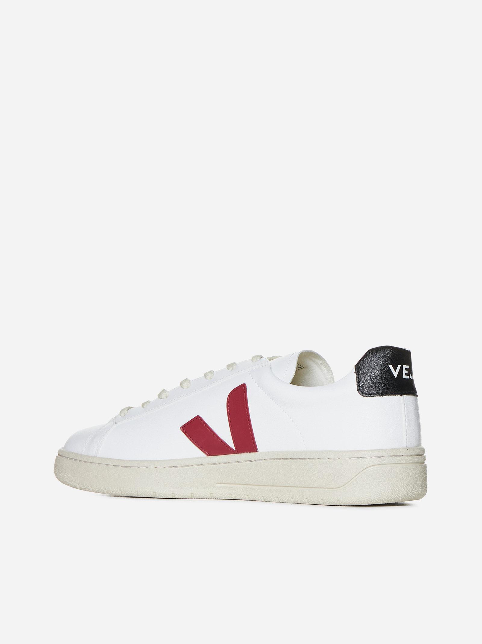 Veja Extra White Marsala And Navy Leather V - 12 Sneakers In White