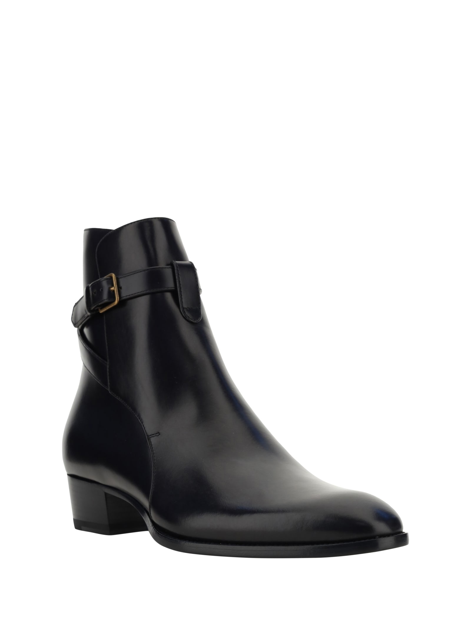 Shop Saint Laurent Wyatt Boots In Marrone