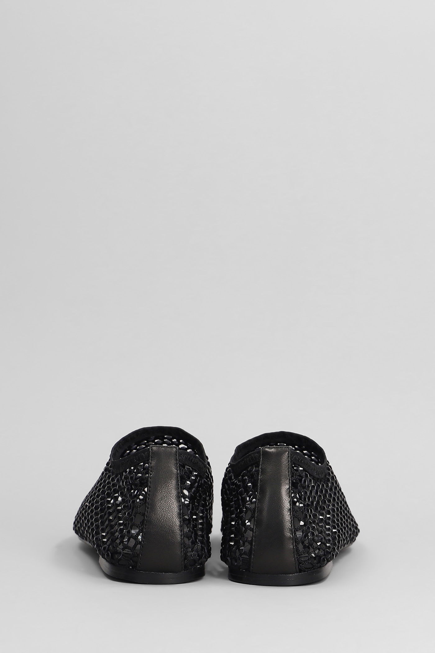 Strategia Ballet Flats In Black Leather In Black