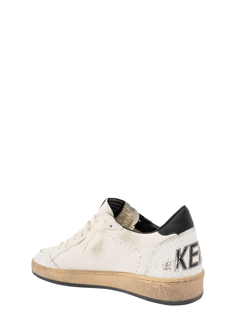 Golden Goose Round Toe Sneakers With Signature Star Patch And Suede Accents In White