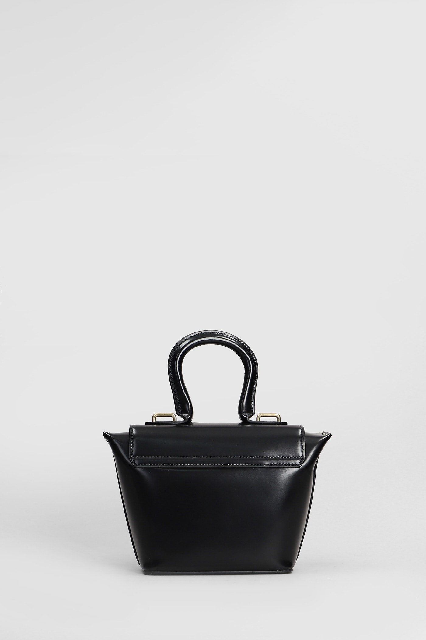 BALLY MINI BELLE BAG HORSE SHOULDER BAG IN BLACK LEATHER 