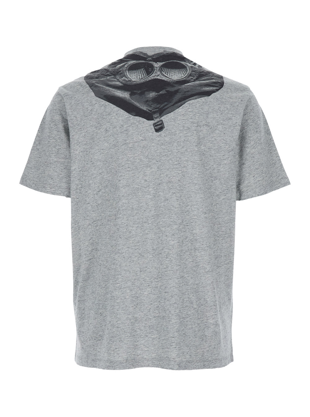 C.p. Company Grey T-shirt With Logo Printed On The Front In Cotton Man
