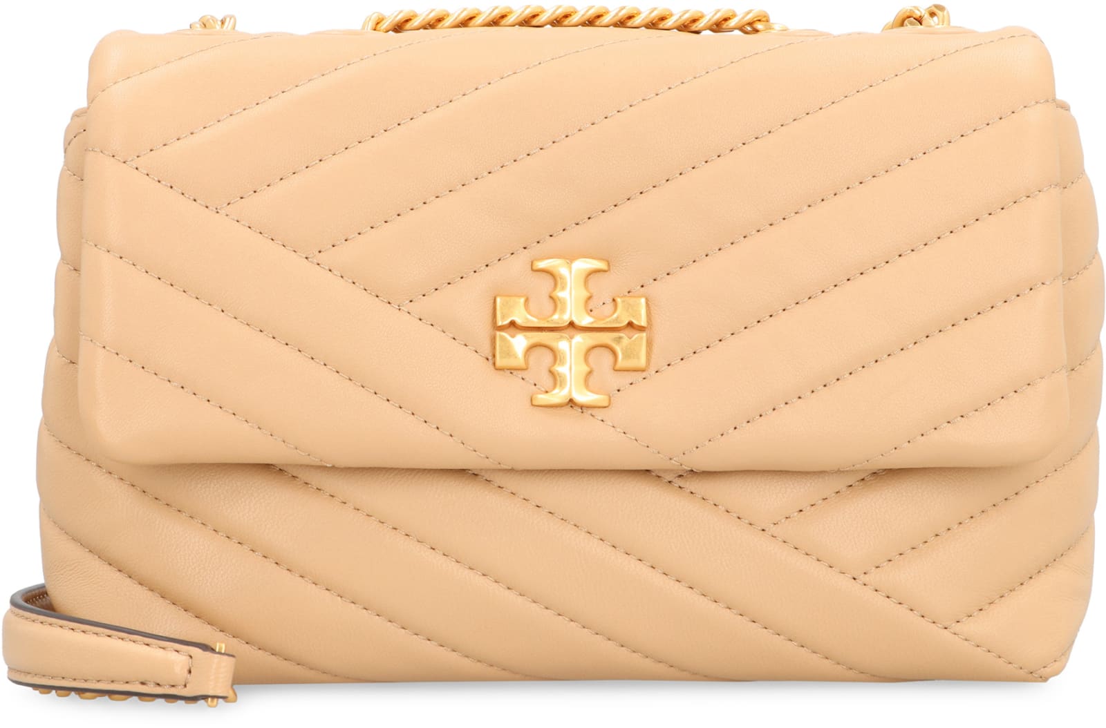 Shop Tory Burch Kira Leather Shoulder Bag In Pink