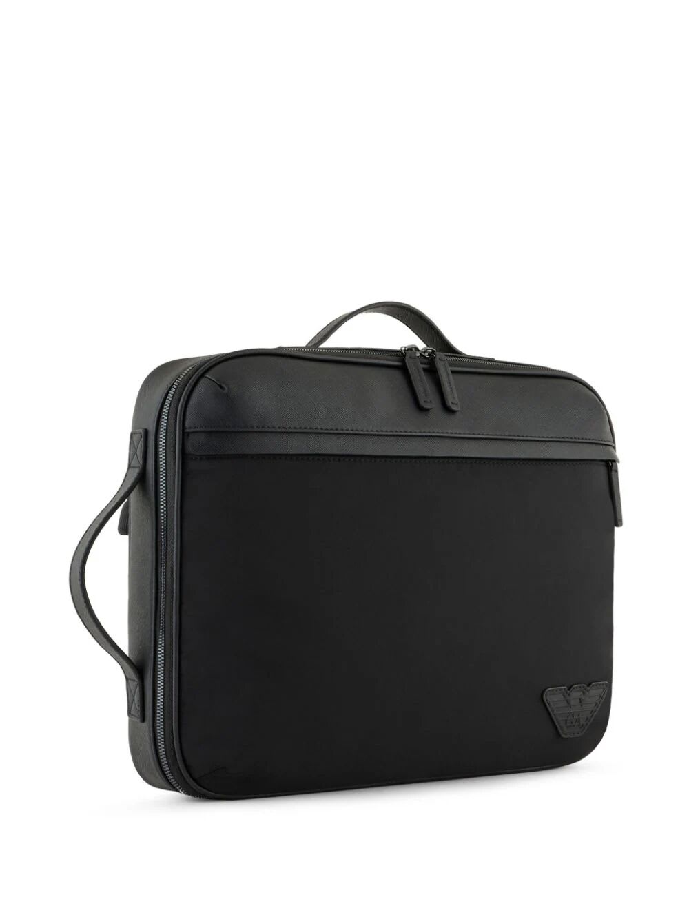 Shop Emporio Armani Briefcase In Ash Black