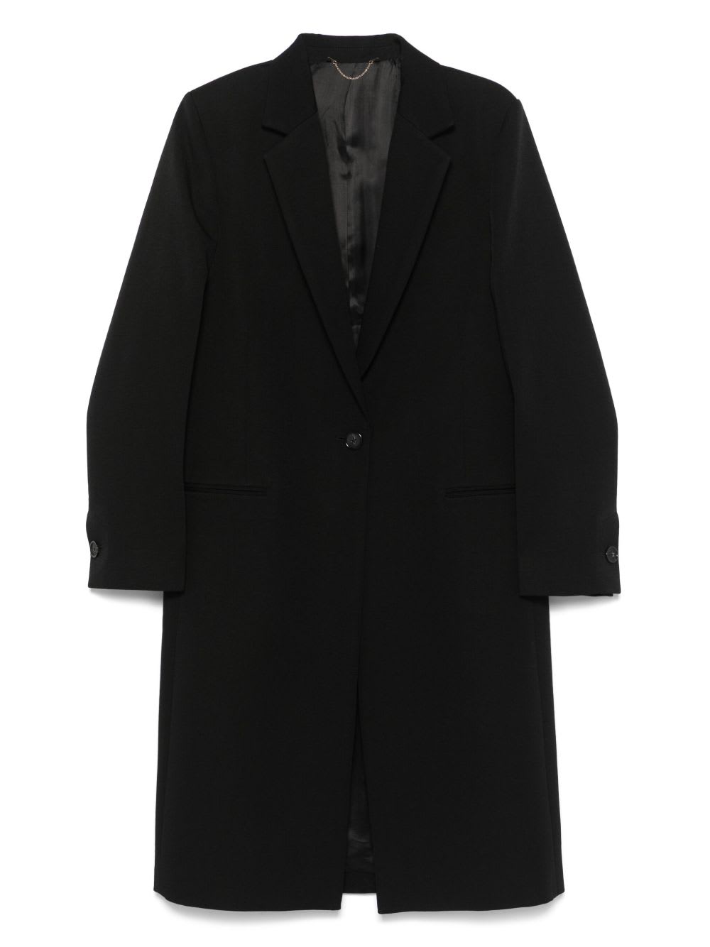 Totême Tailored Single-breasted Coat With Notched Lapels In Black