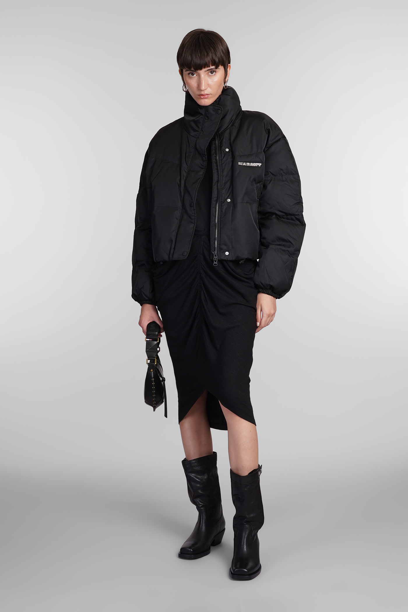 Shop Marant Etoile Telia Puffer In Black Polyamide