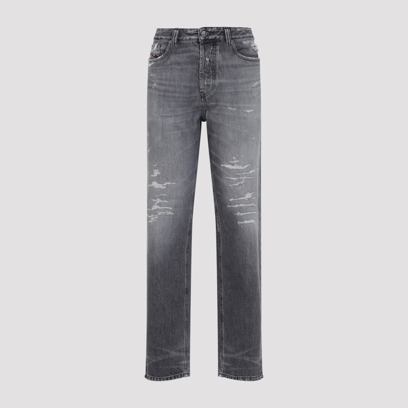 Diesel 1988 D-ark Distressed Jeans In Gray
