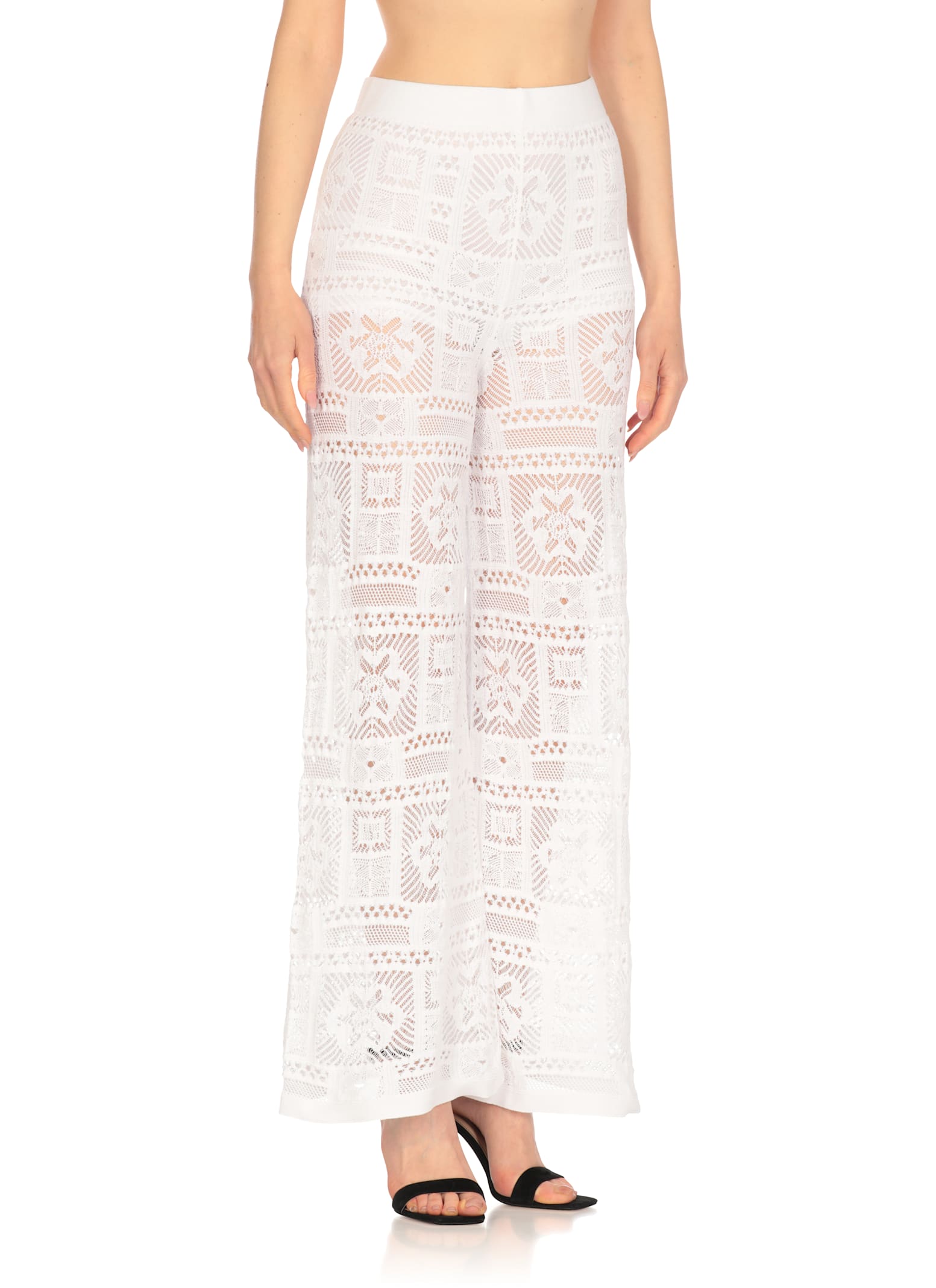 D Exterior White Cotton Pants