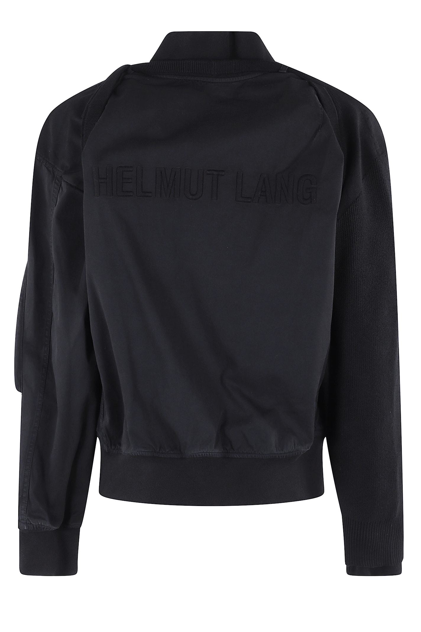 Helmut Lang Bomber In Black Cotton In Black