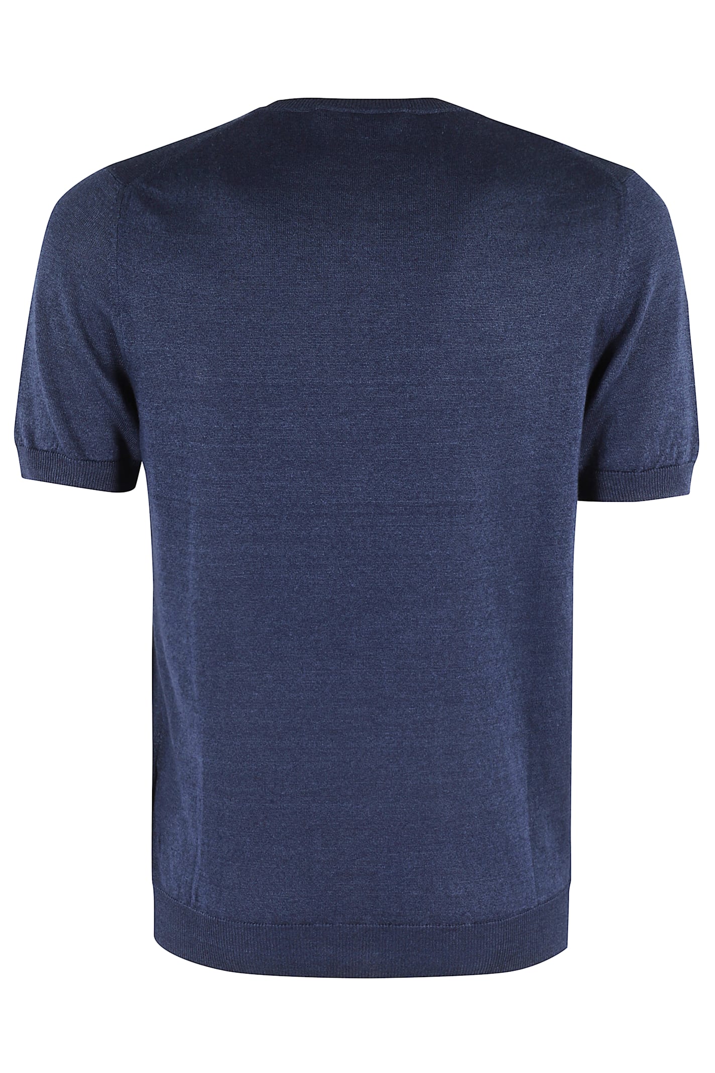 Tagliatore Indigo Blue Crew Neck Short-sleeve T-shirt In Multi