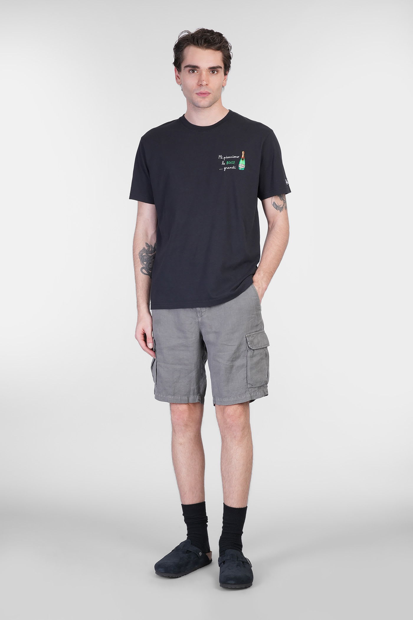 Mc2 Saint Barth Portofino Mi Piacciono Le Bocce Grandi T-shirt In Black