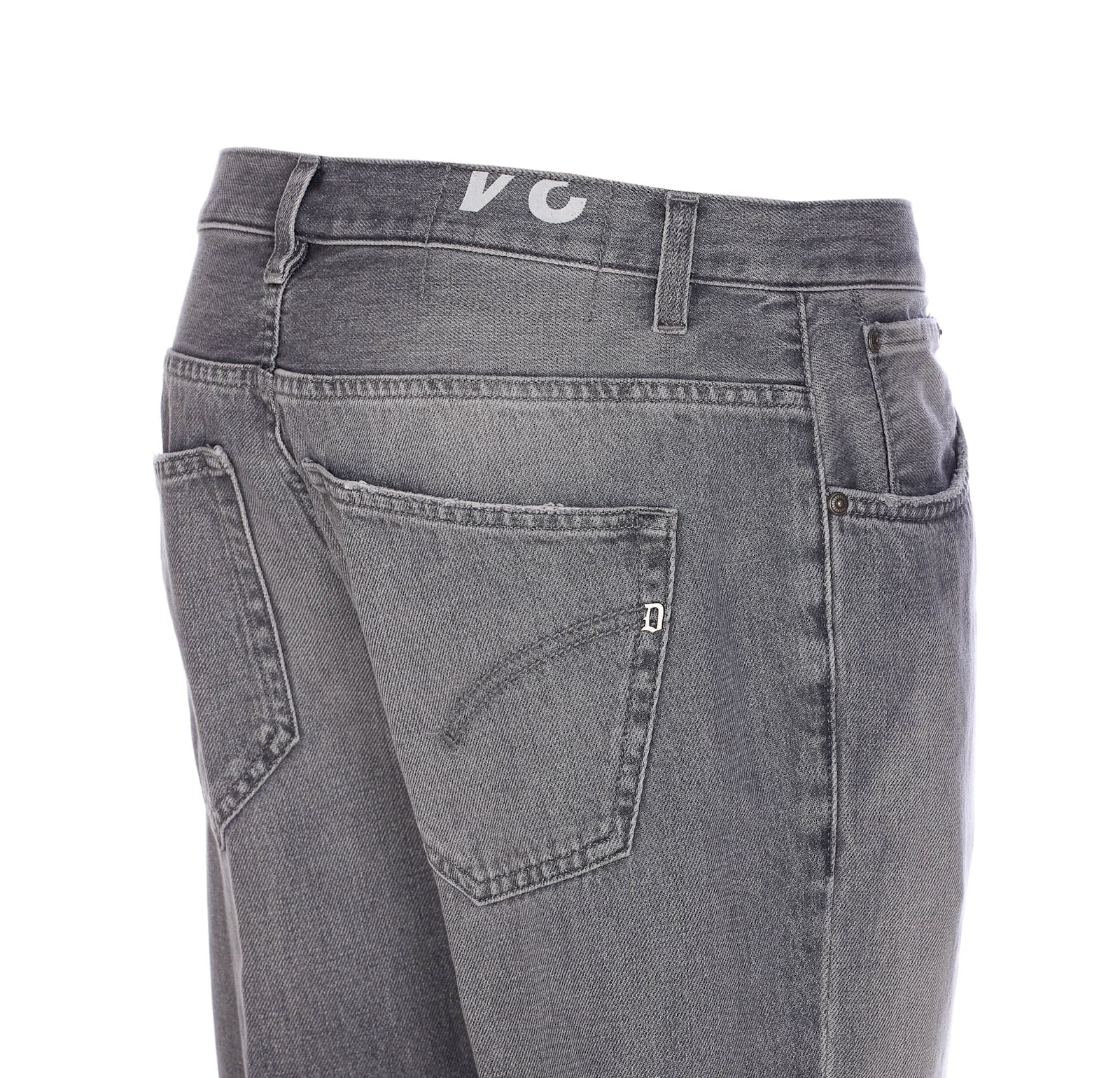 Dondup Jeans With Belt Loops In Gray