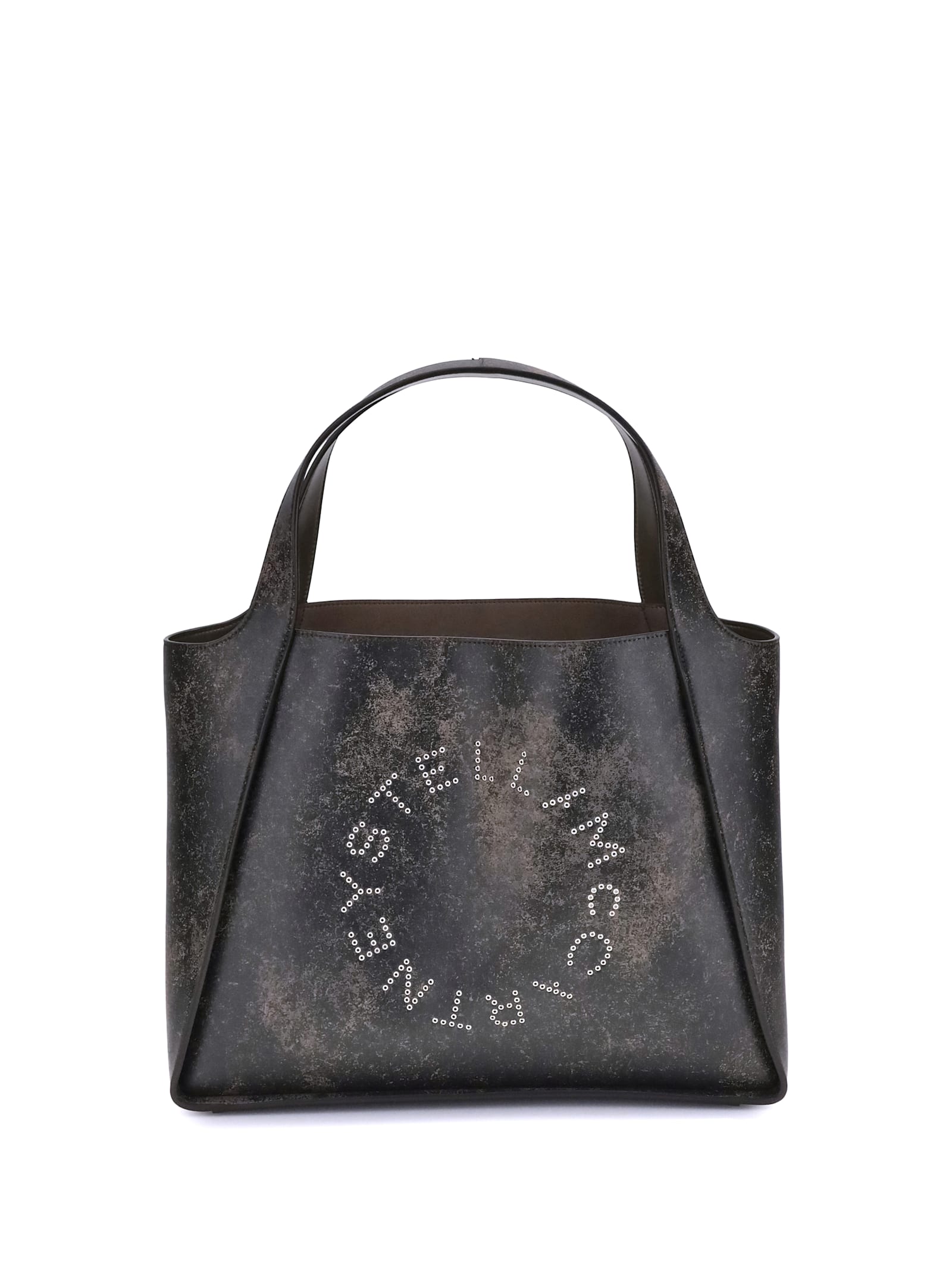 Stella Mccartney Aged Effect Tote Bag In Brown