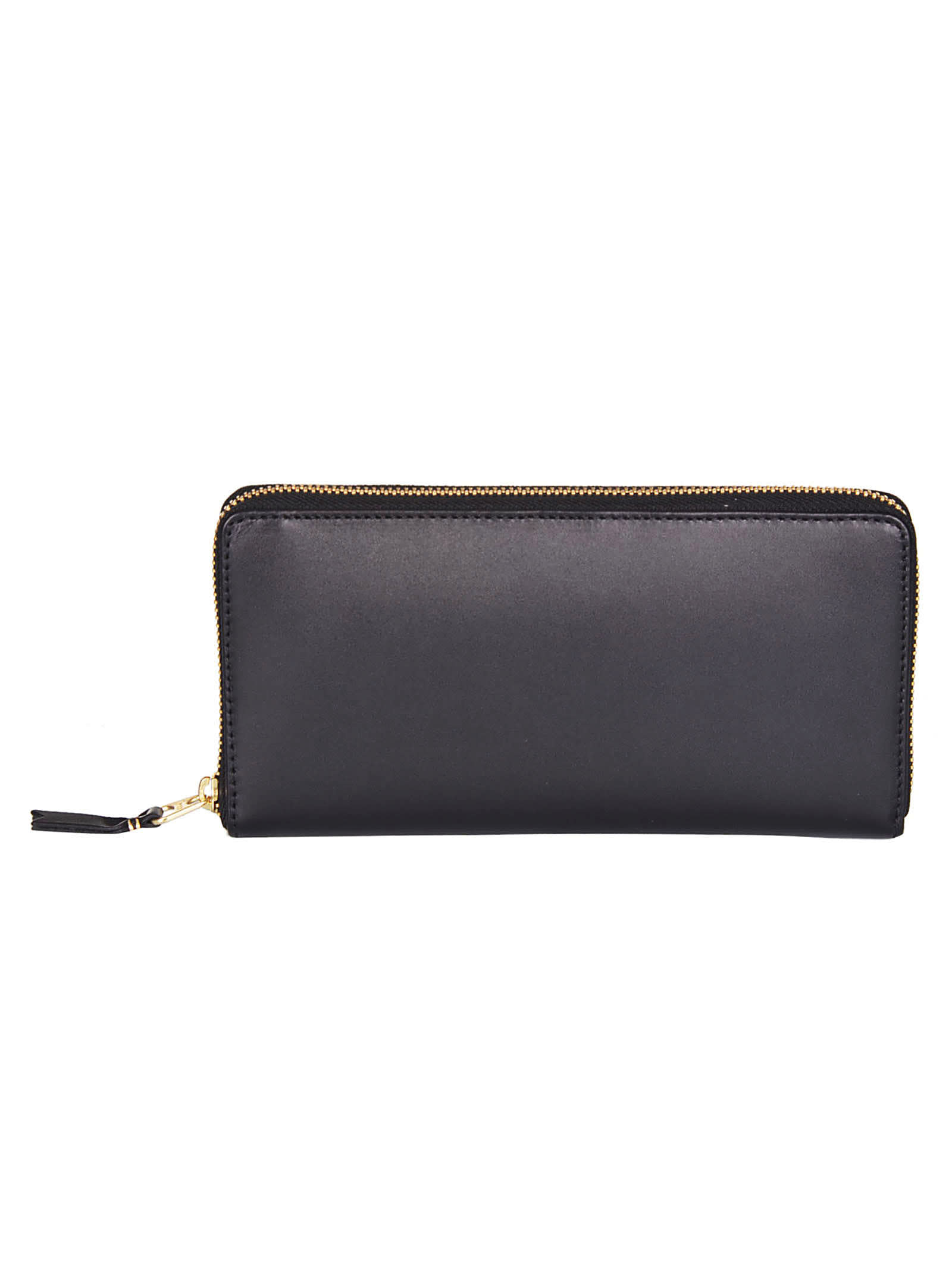 Comme Des GarÇOns Color Plain Zip-Around Wallet In Black | ModeSens