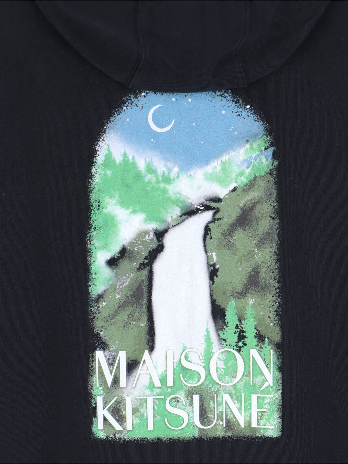 Maison Kitsuné Waterfall Hoodie In Blue
