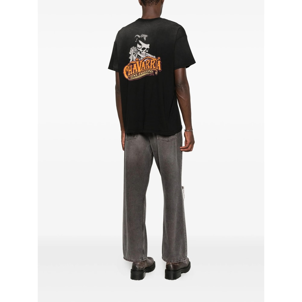 Willy Chavarria Chavarria Pomade Easy Logo-print Cotton-jersey T-shirt In Black