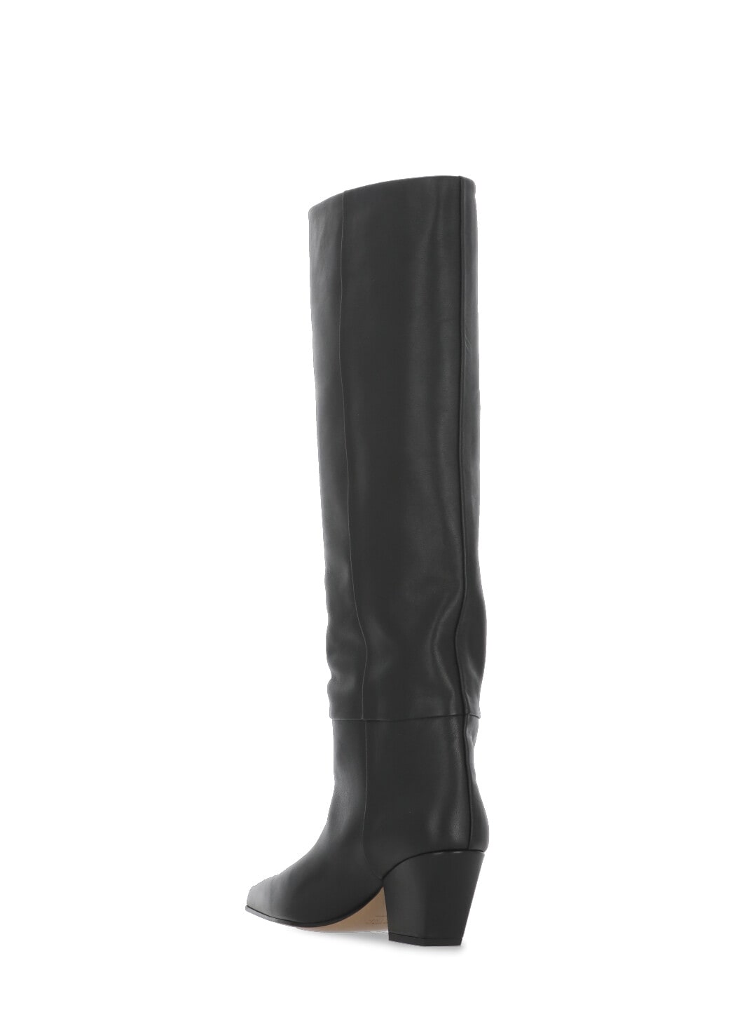 Paris Texas Jane Knee-high Leather Texan Heel Boots In Nude