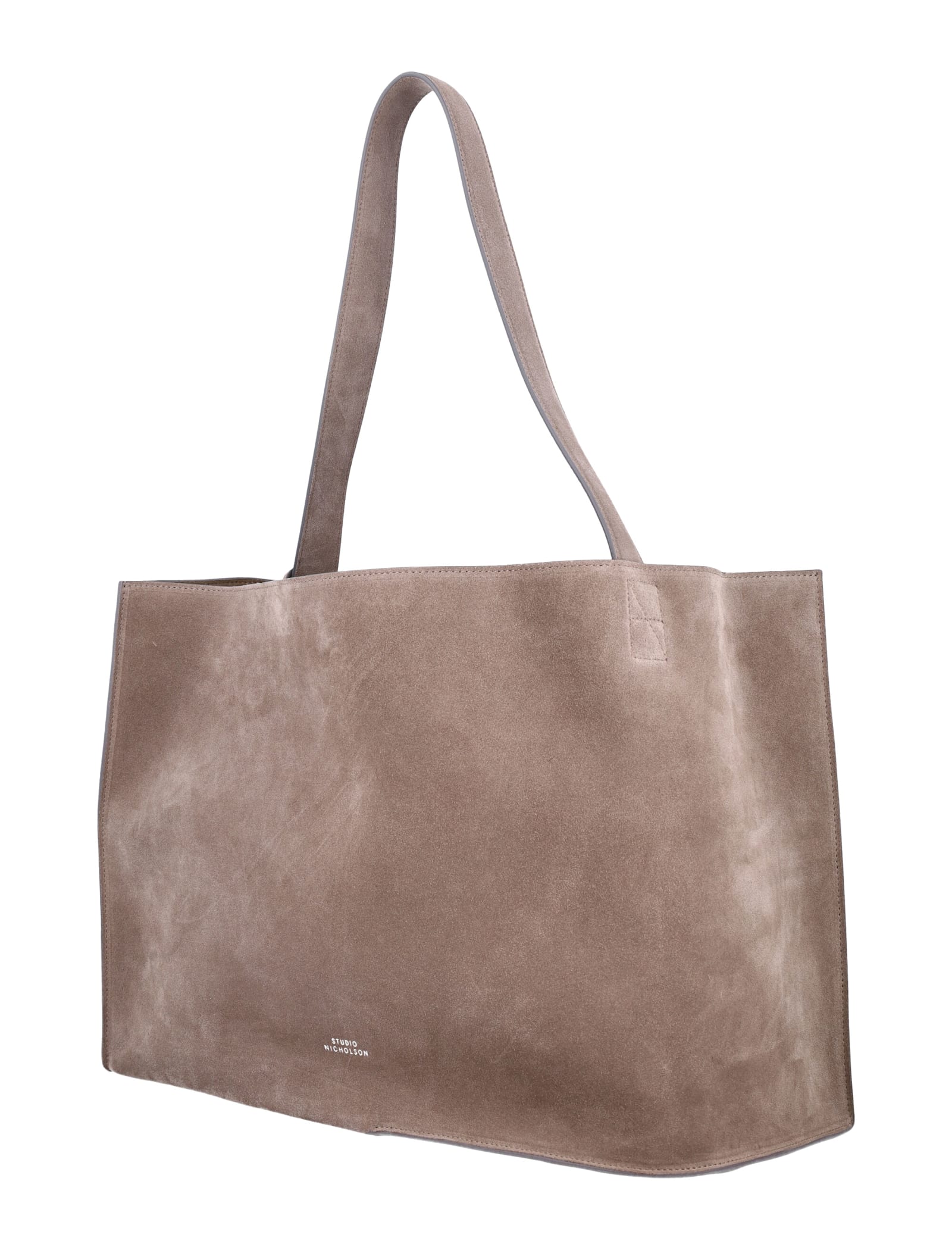 Studio Nicholson The Reflection Suede Tote Bag In Clay