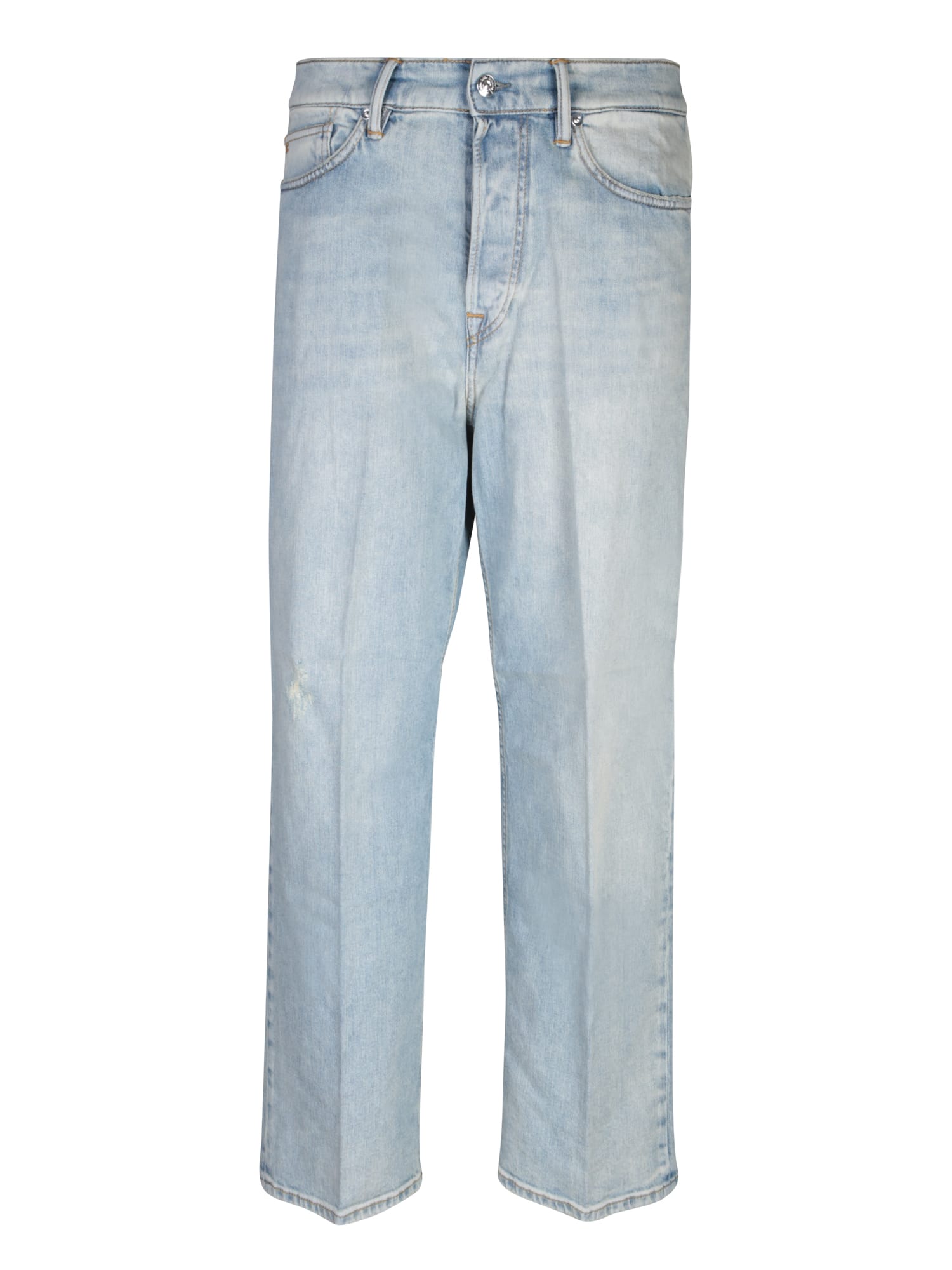 Shop Nine In The Morning Icaro Wide Fit Blue Denim Jeans By