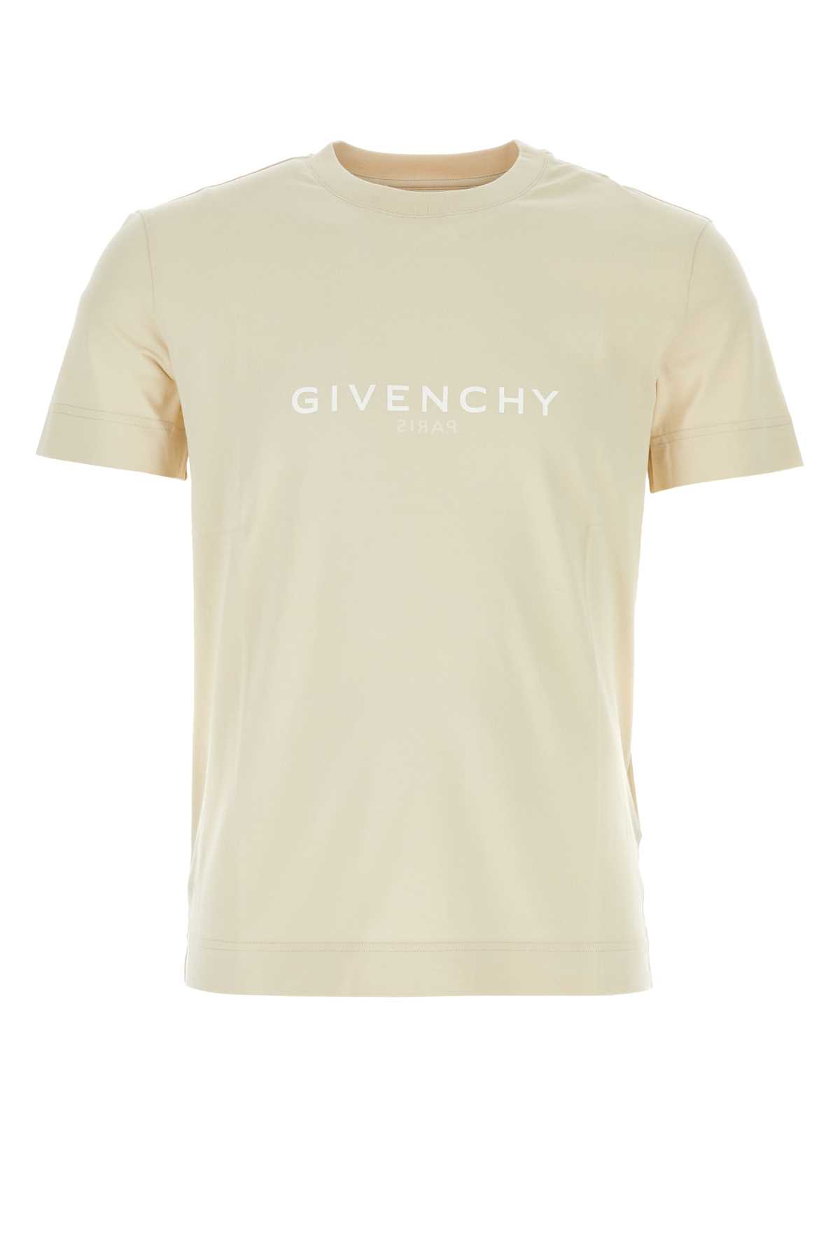 Shop Givenchy Sand Cotton T-shirt In Dustgrey