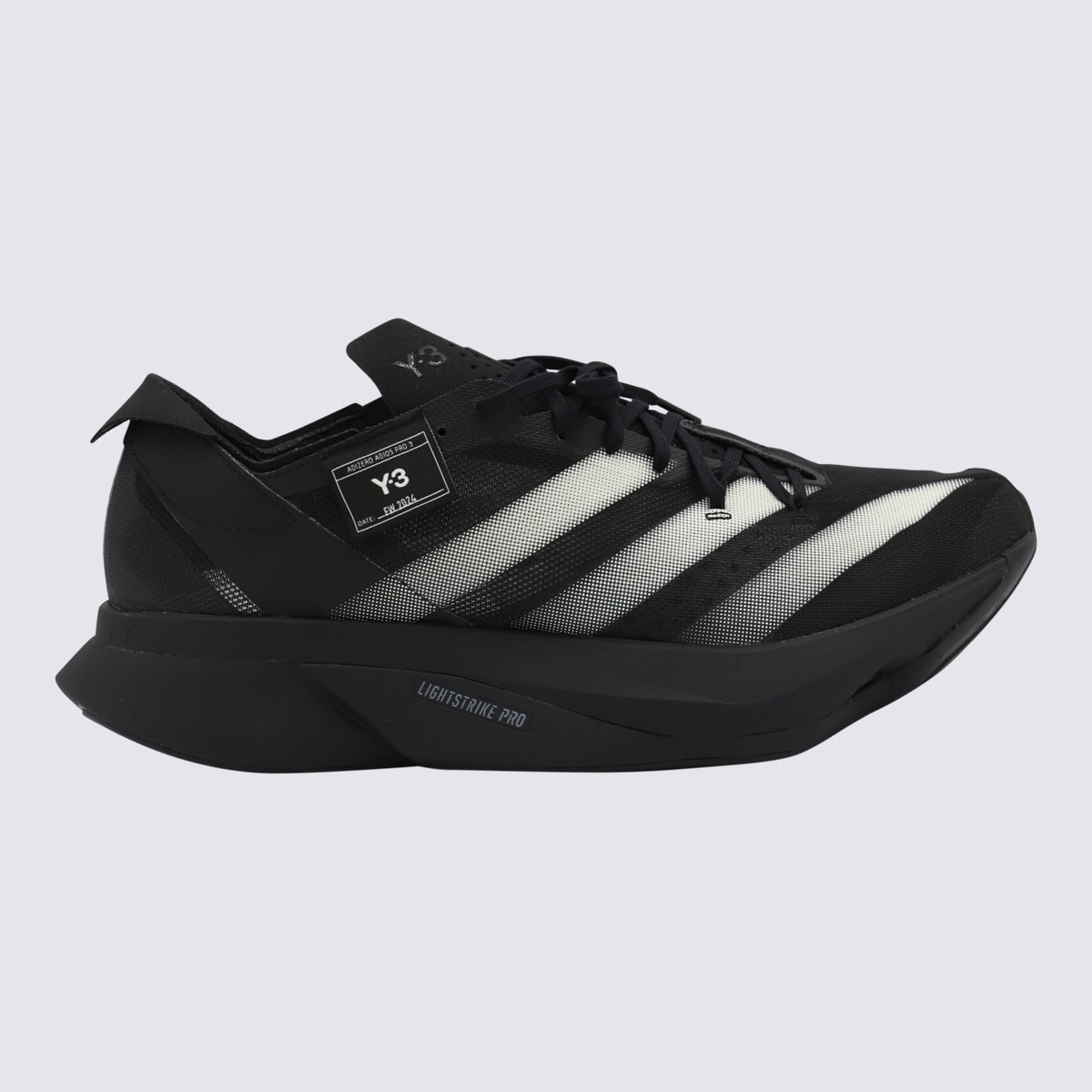 Y-3 BLACK ADIOS PRO 3.0 SNEAKERS 