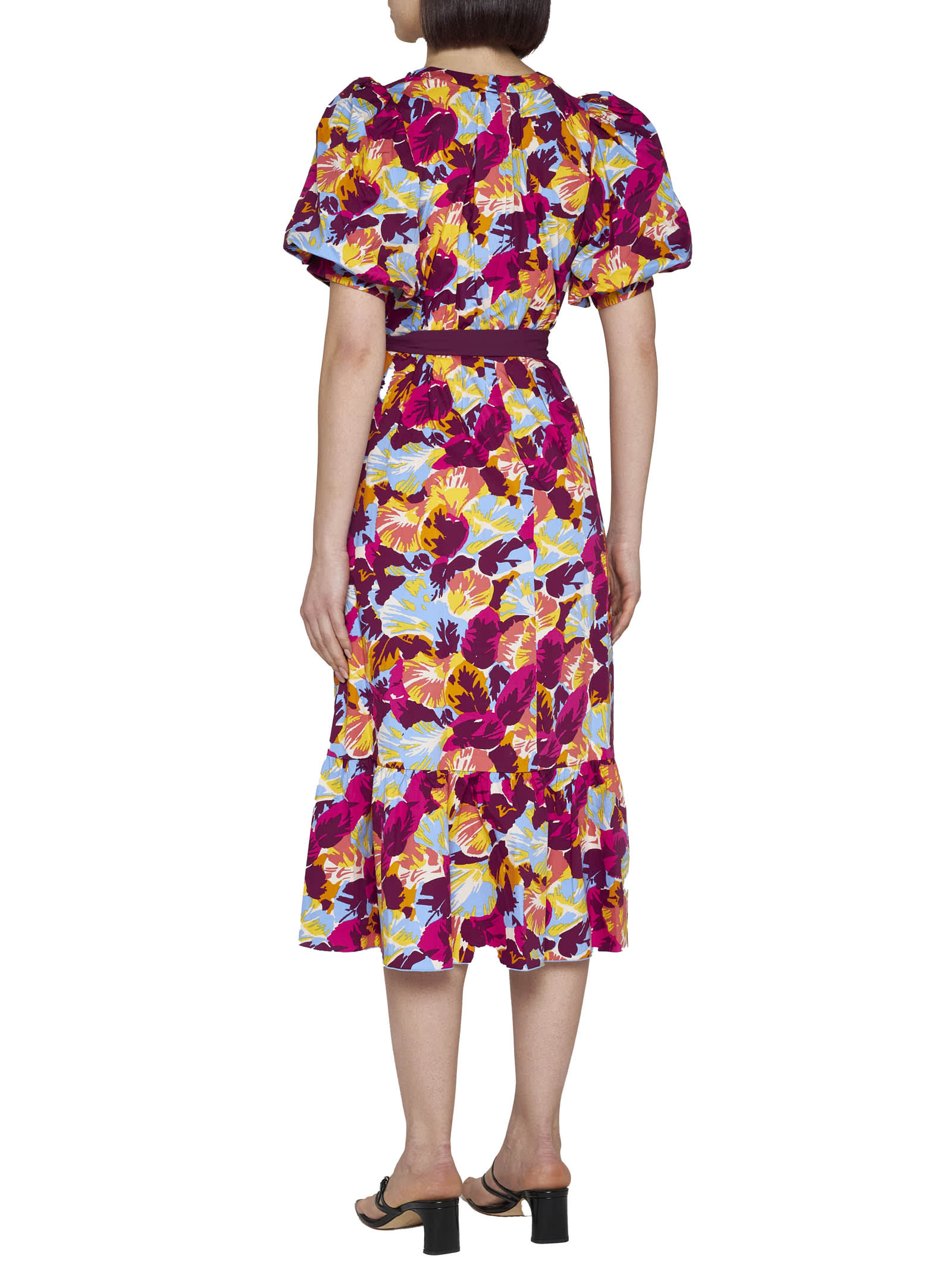 Shop Diane Von Furstenberg Dress In Grdn Petals Medgrdn Petals Sm