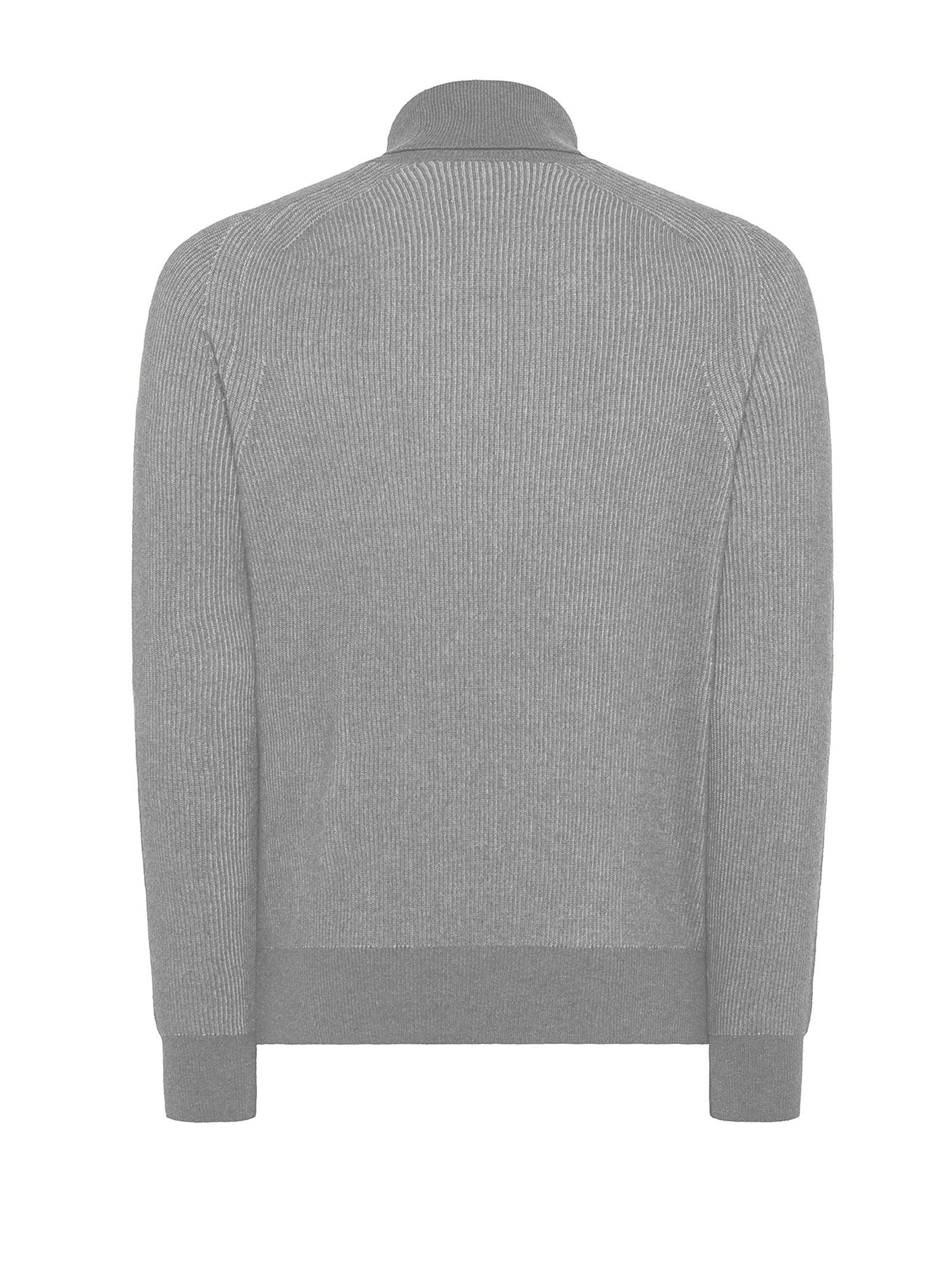 Shop Seventy Grey English Rib Turtleneck In Grigio