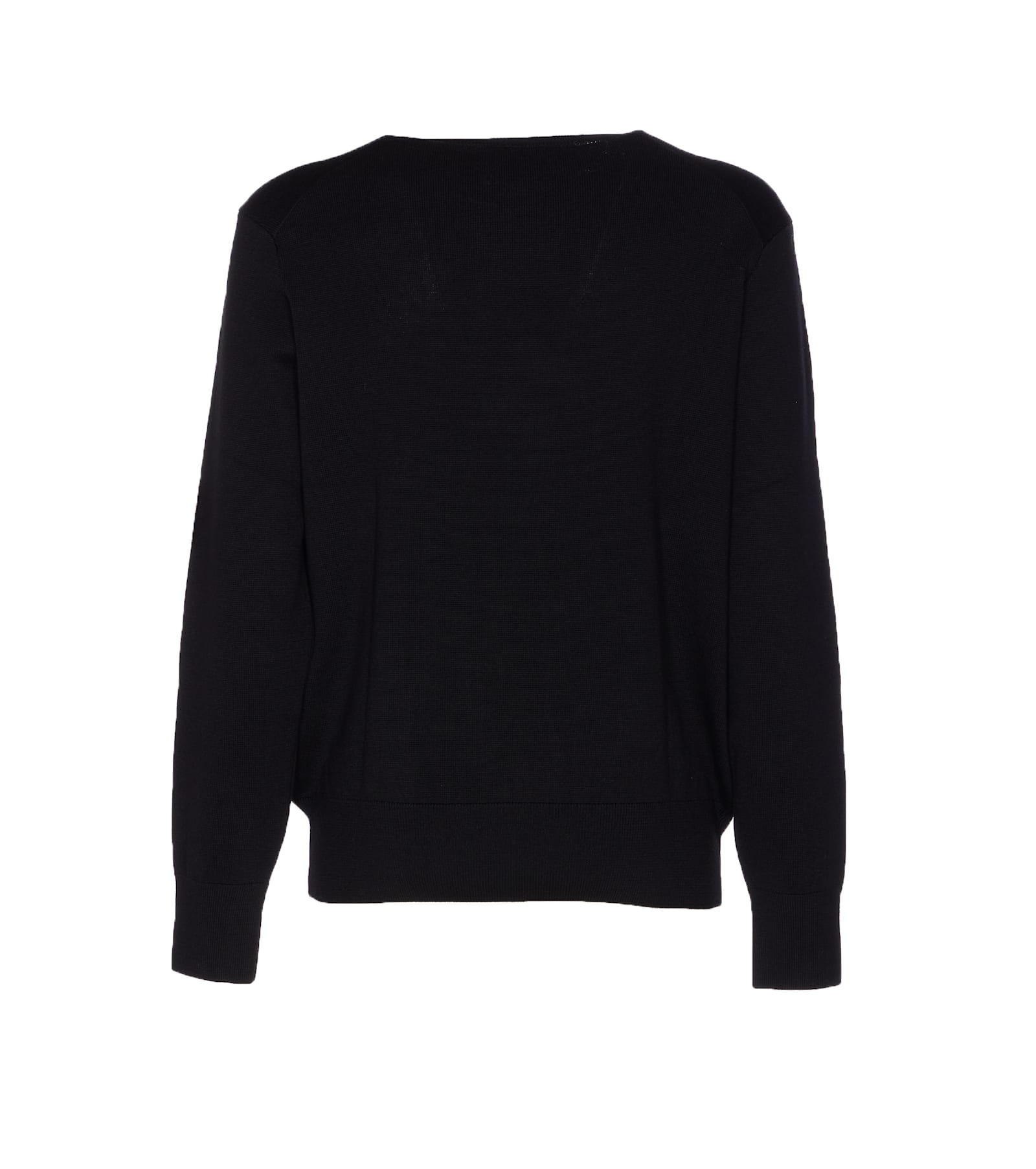 Ami Alexandre Mattiussi Ami Paris Ami De Coeur Wool Crewneck Sweater In Black