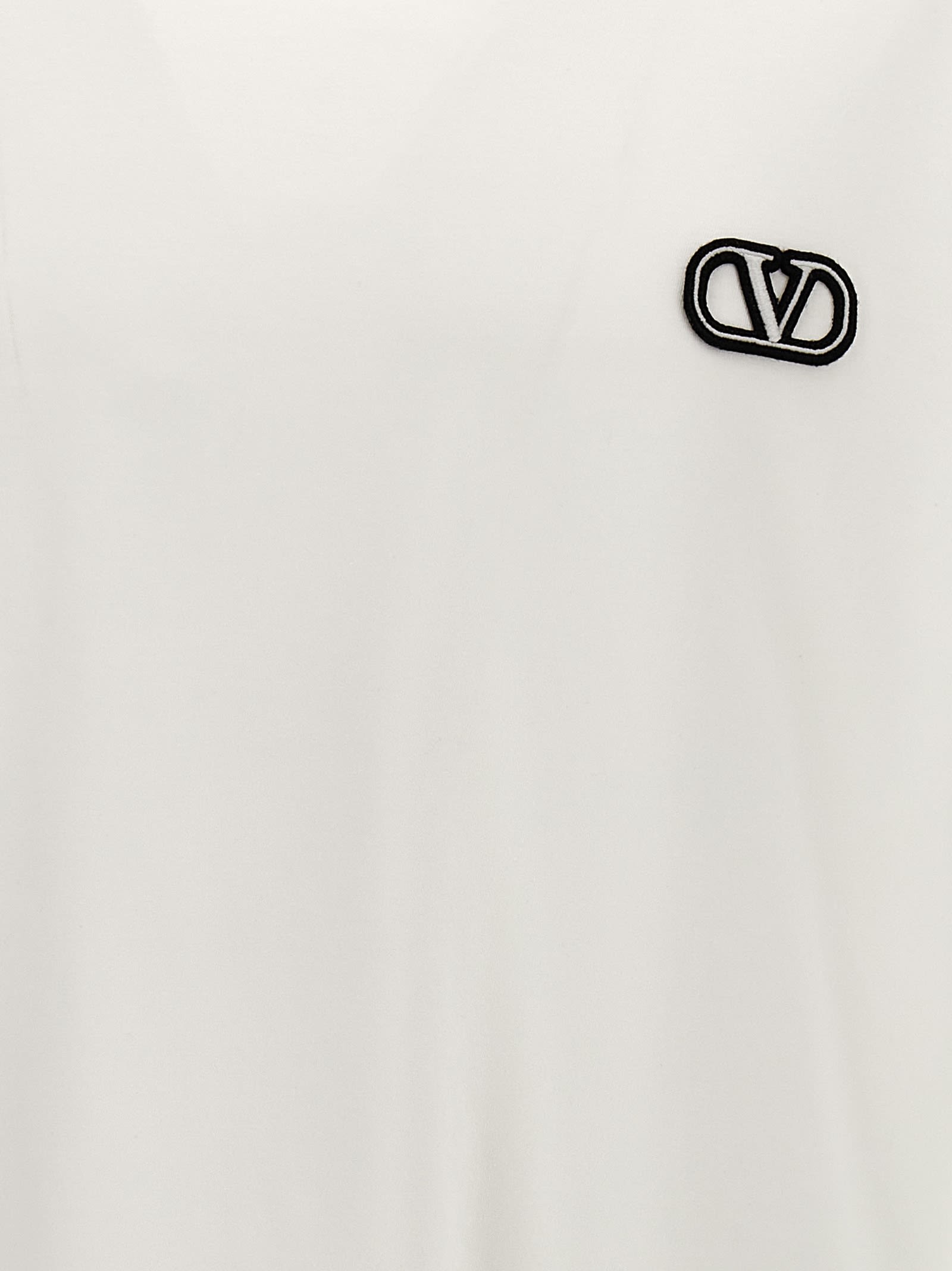 Shop Valentino Vlogo Signature T-shirt In White