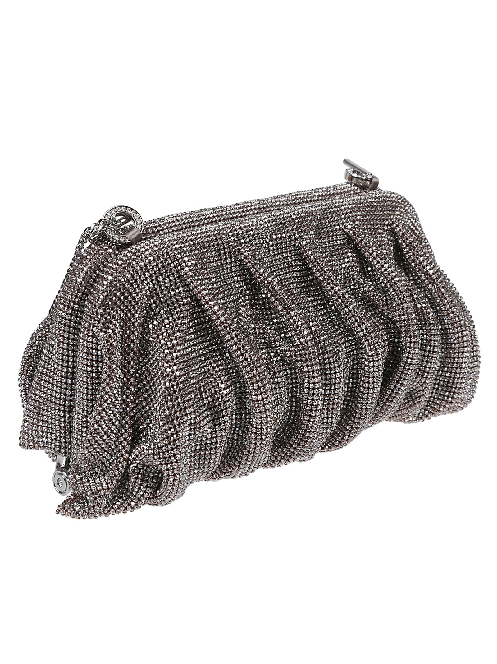 Benedetta Bruzziches Venus La Grande Metallic Crystal Clutch Bag
