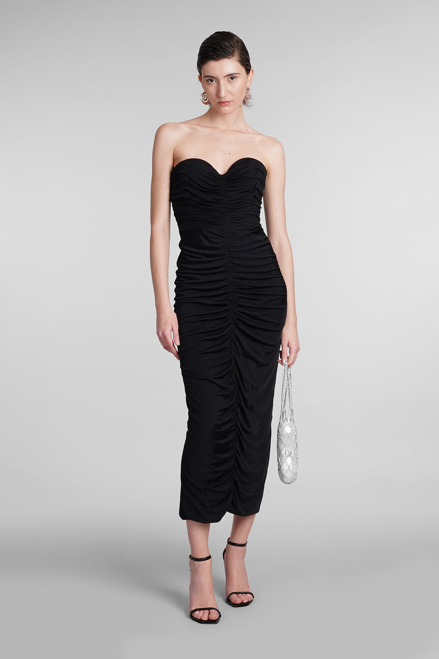 Shop Costarellos Aveline Dress In Black Silk