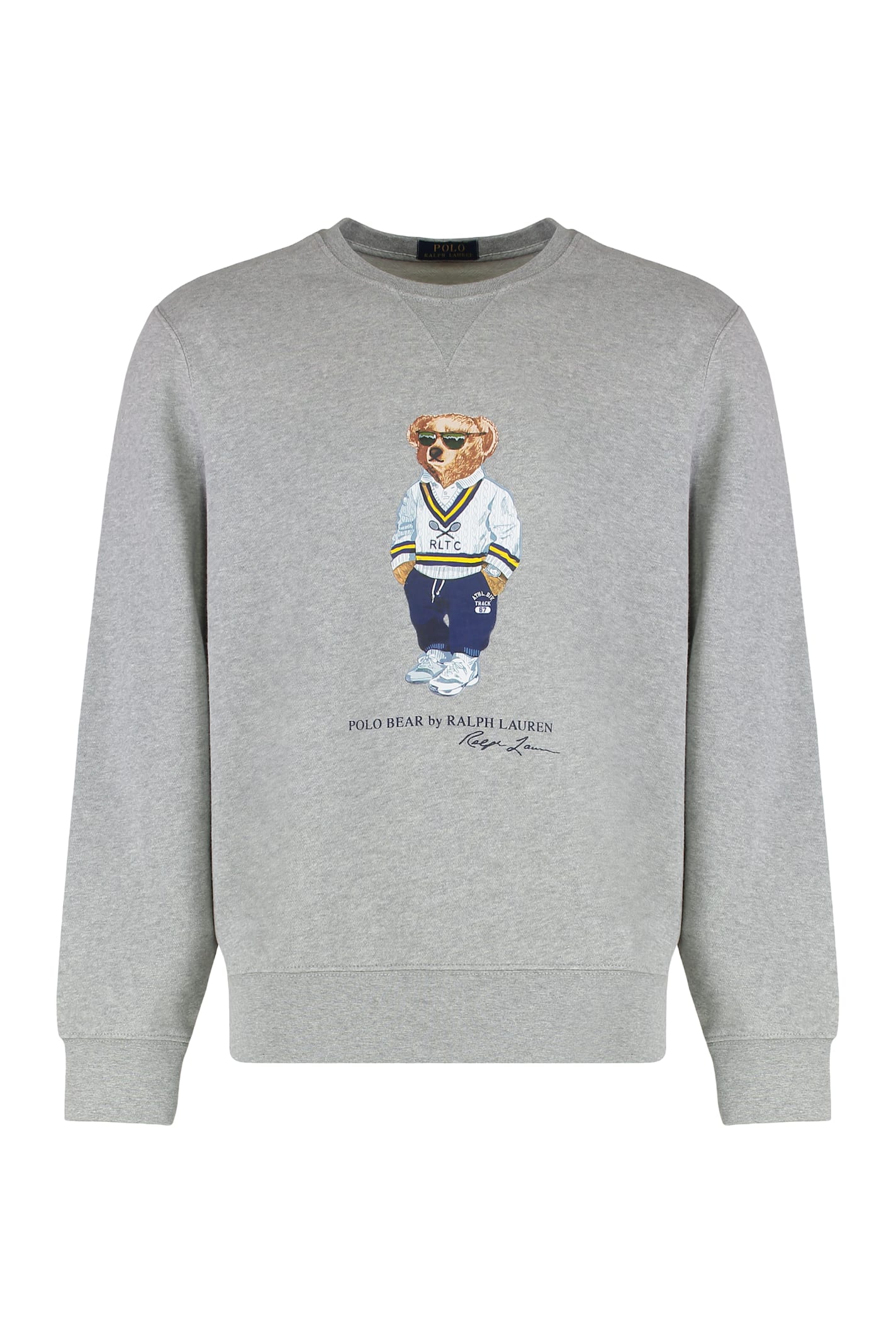 Polo Ralph Lauren Crewneck Sweatshirt With Logo Print In Gray