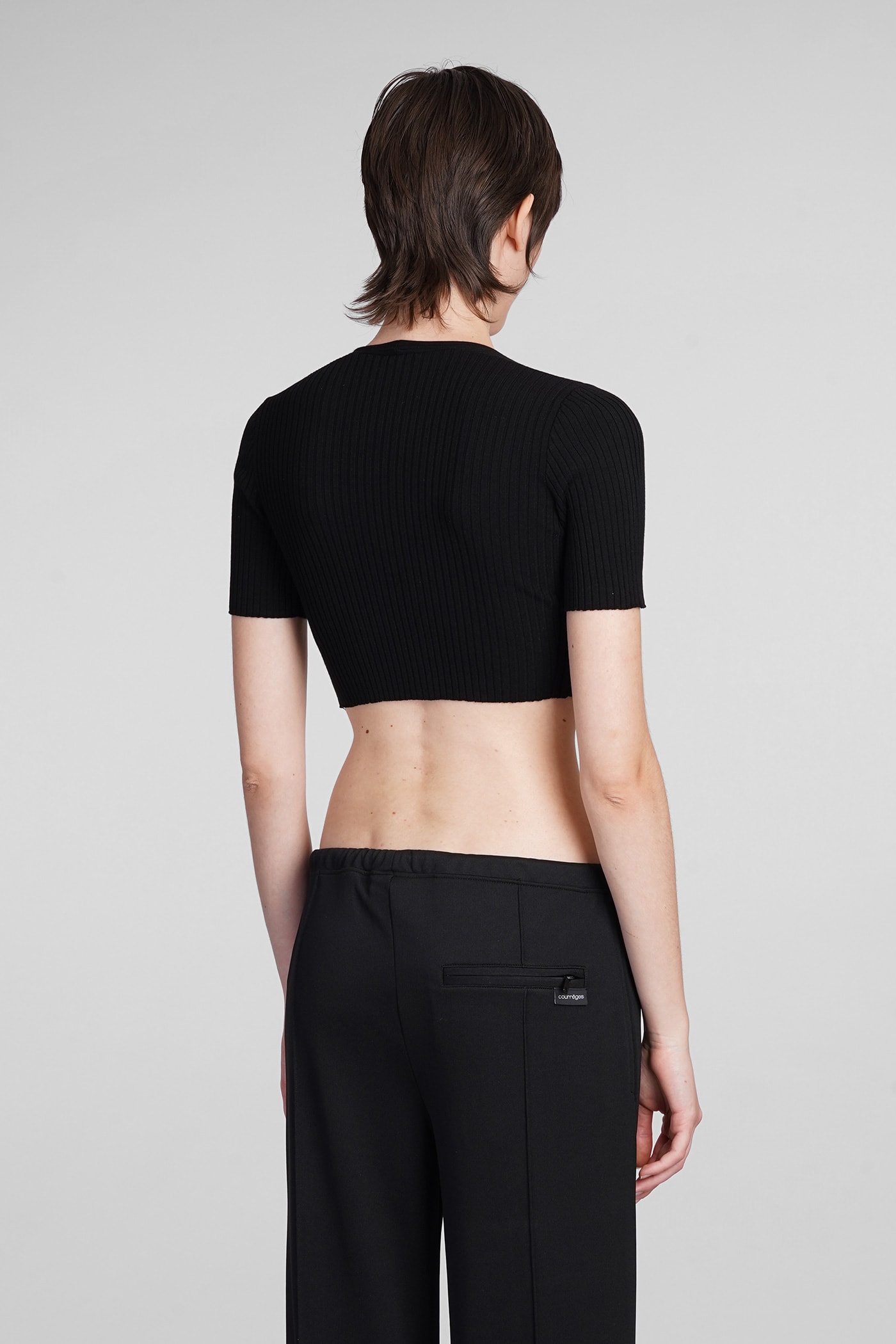 Courrèges Topwear In Black Viscose In Black