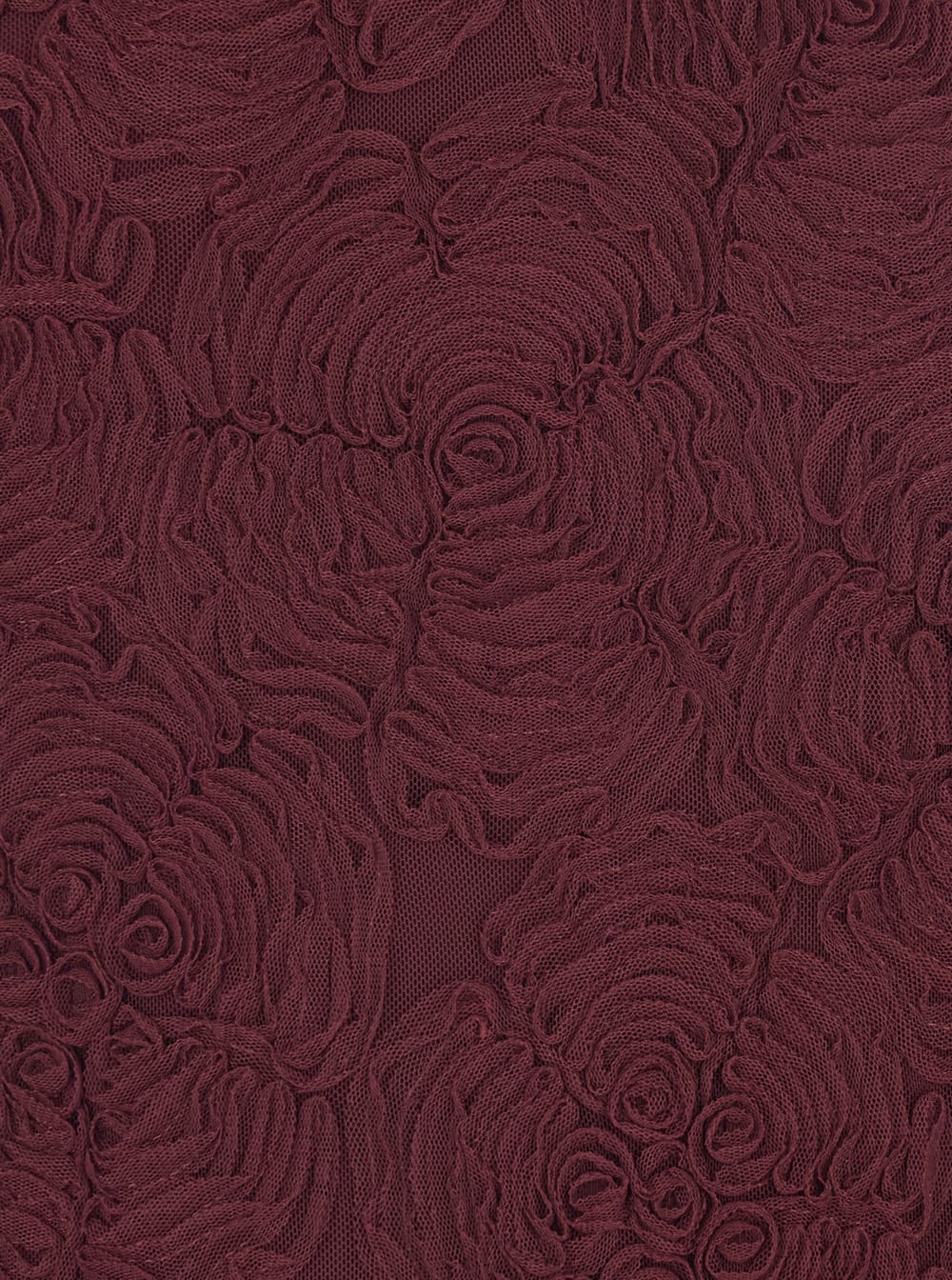 Rotate Birger Christensen Bordeaux Crewneck Sleeveless Maxi Dress With All-over Floral Embroidery In Tech Fabric Woman In Burgundy