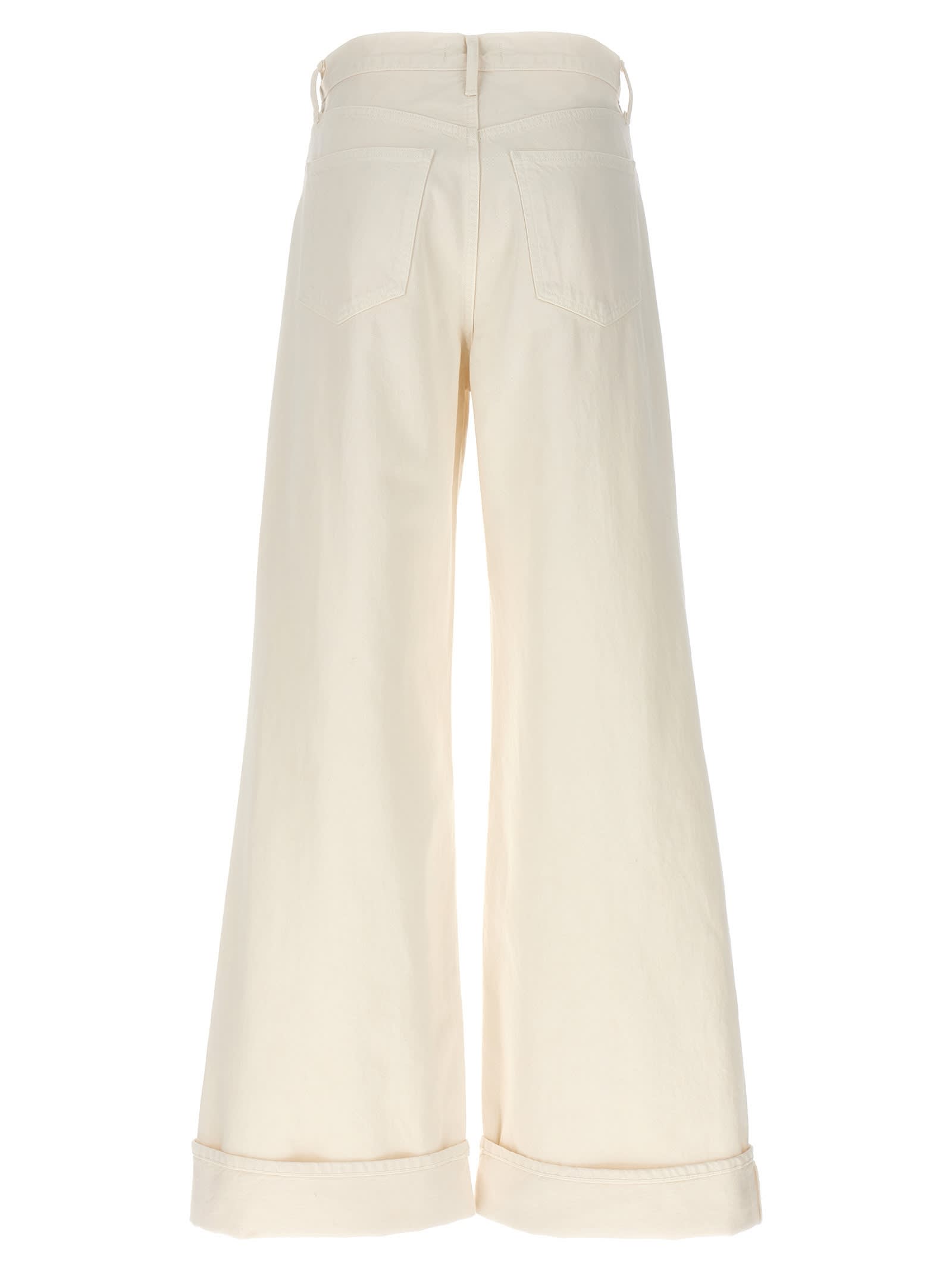 Shop Agolde Dame Jeans In White