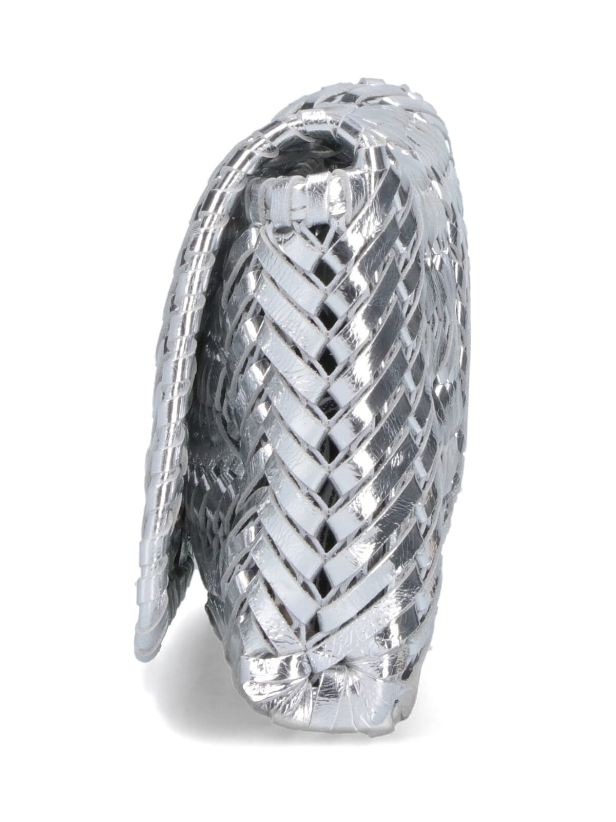 Anya Hindmarch Neeson Leather Clutch Bag In Silver