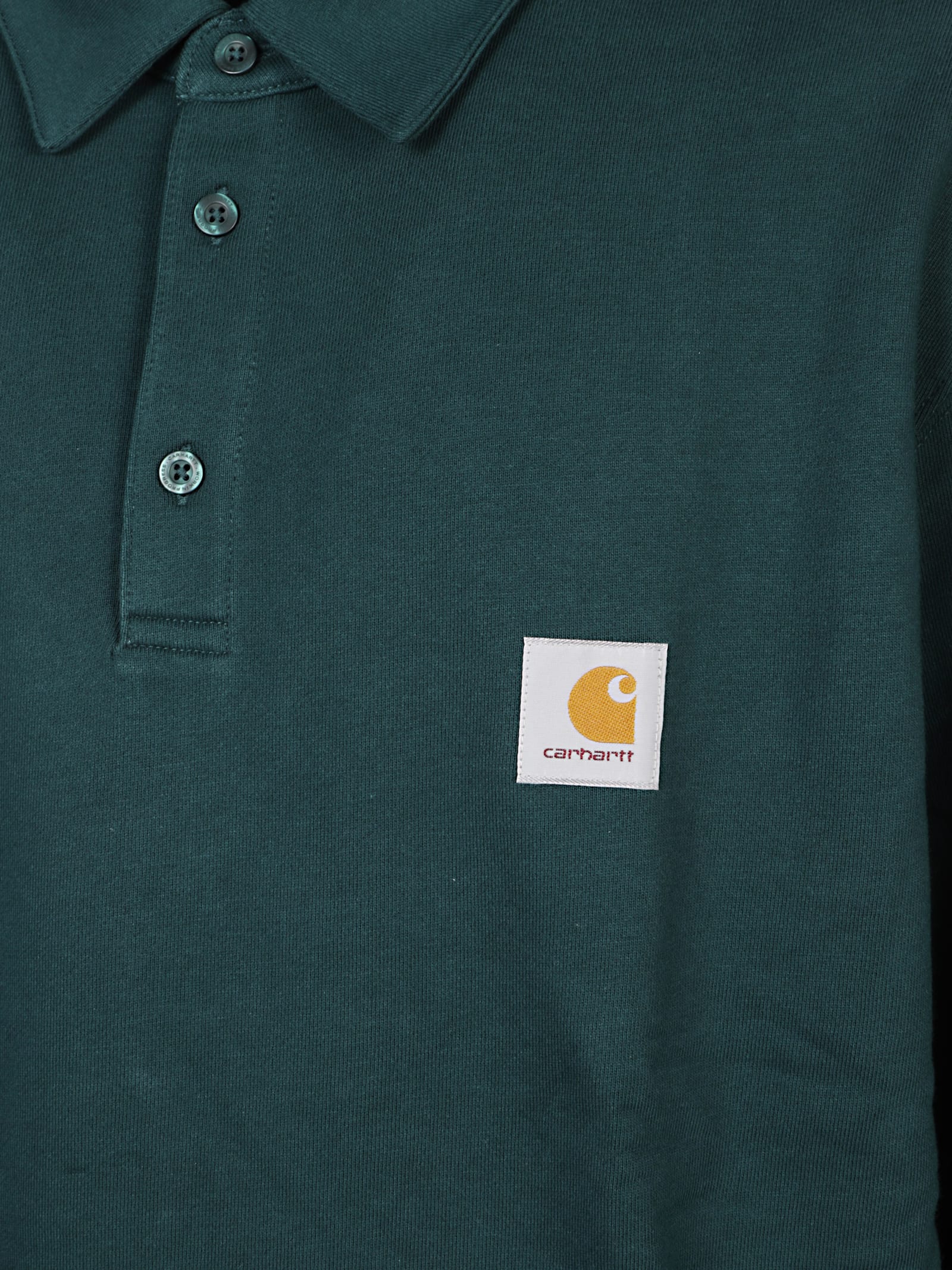 Carhartt Polo Shirt With Logo In Green