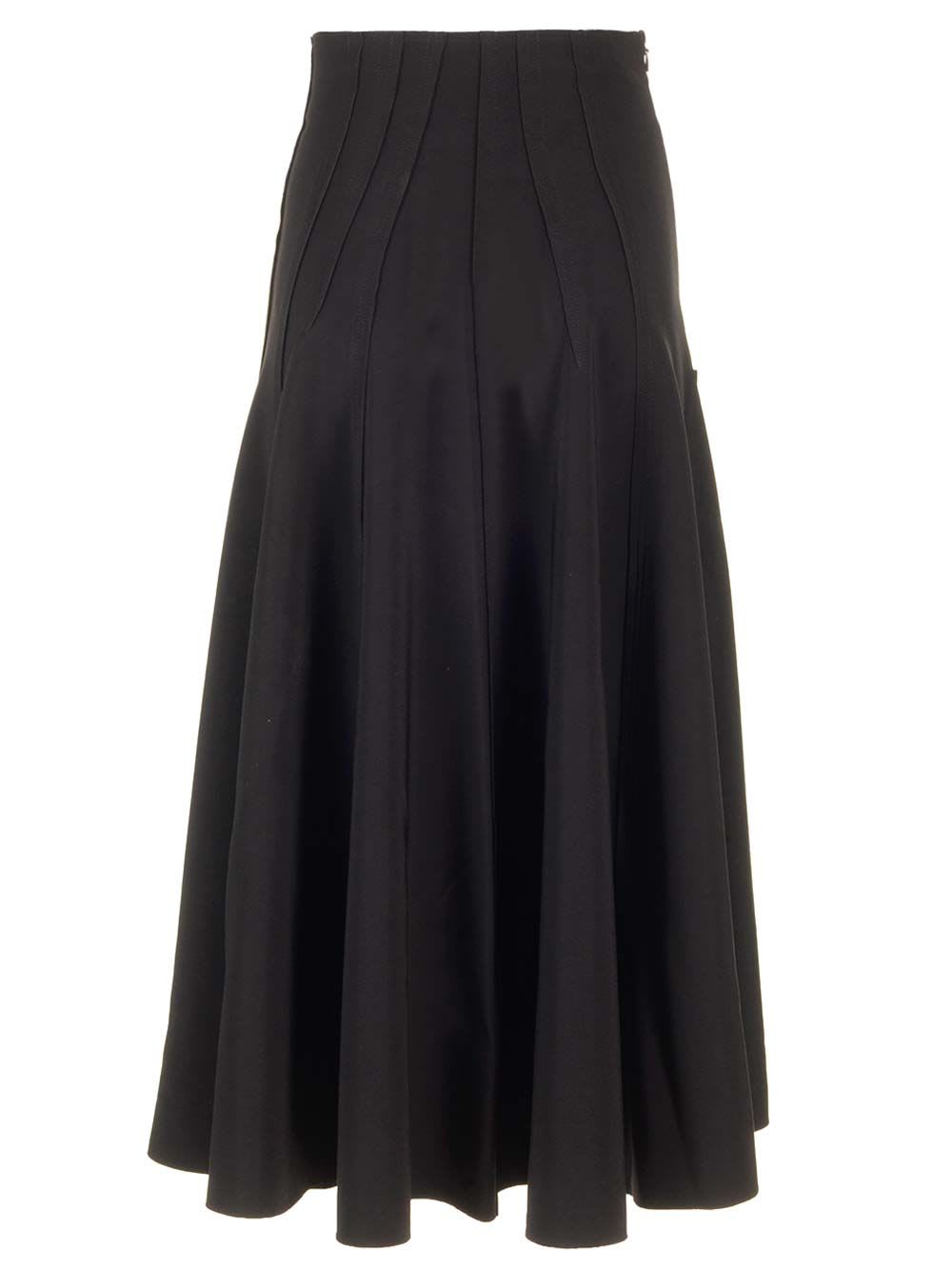 Shop Norma Kamali Grace Skirt In Black