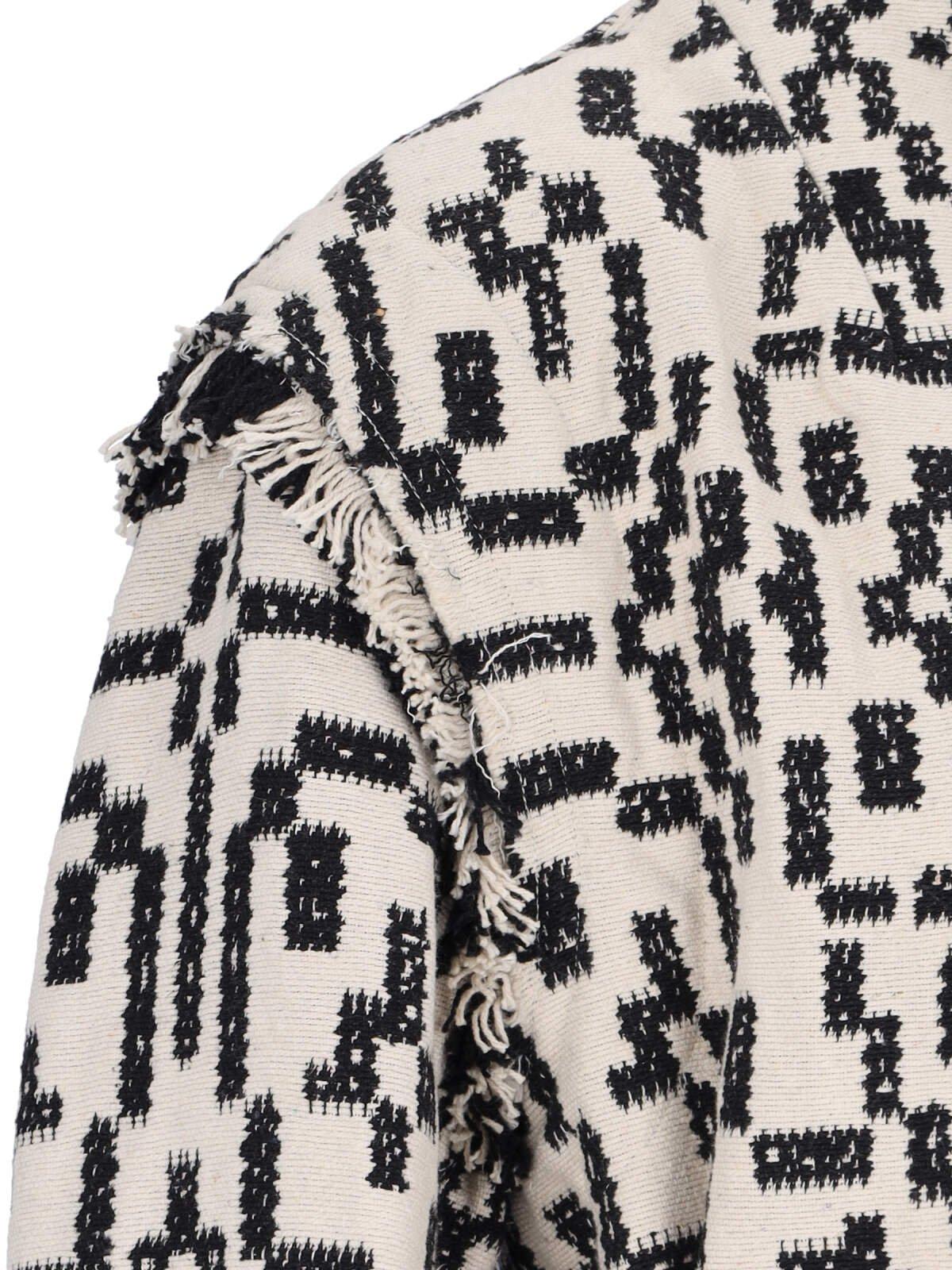 Shop Marant Etoile Fringe-detailed Belted Coat In Nero